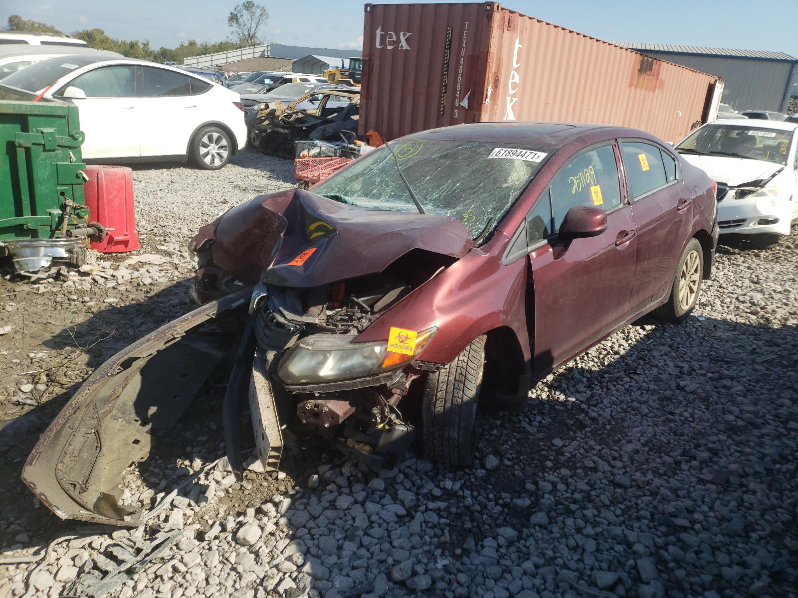 Photo 2 from auction – 2012 HONDA CIVIC EXL with VIN 19XFB2F99CE024041