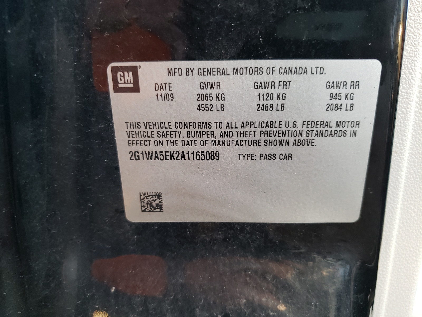Zdjęcie 10 z aukcji – 2010 CHEVROLET IMPALA LS z VIN 2G1WA5EK2A1165089