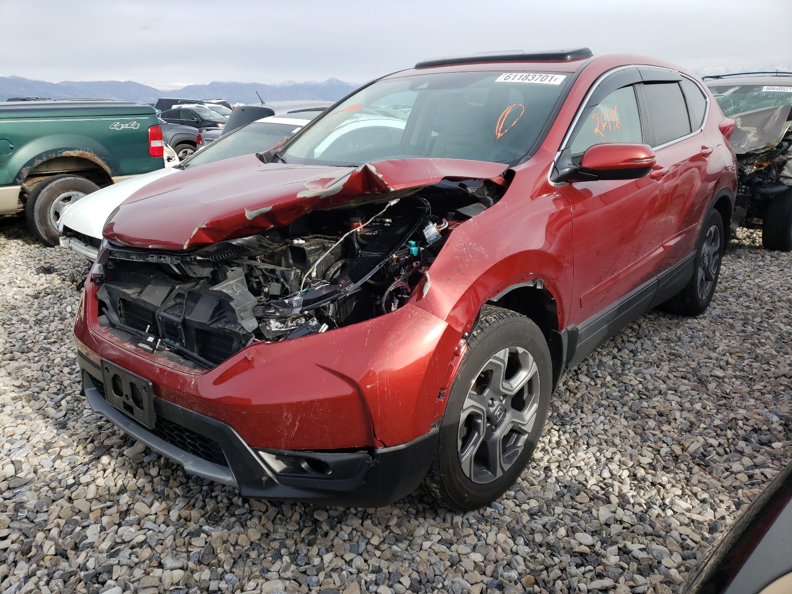Photo 2 from auction – 2018 HONDA CR-V EX with VIN 2HKRW2H56JH656726