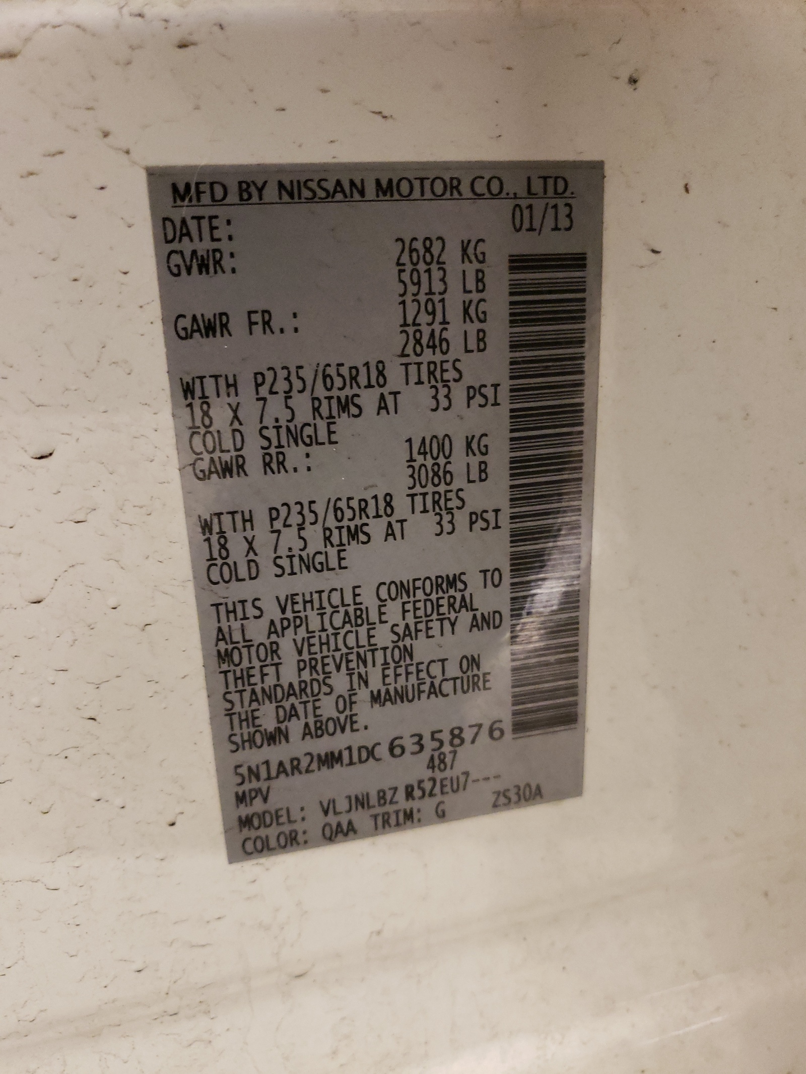 Zdjęcie 10 z aukcji – 2013 NISSAN PATHFINDER z VIN 5N1AR2MM1DC635876