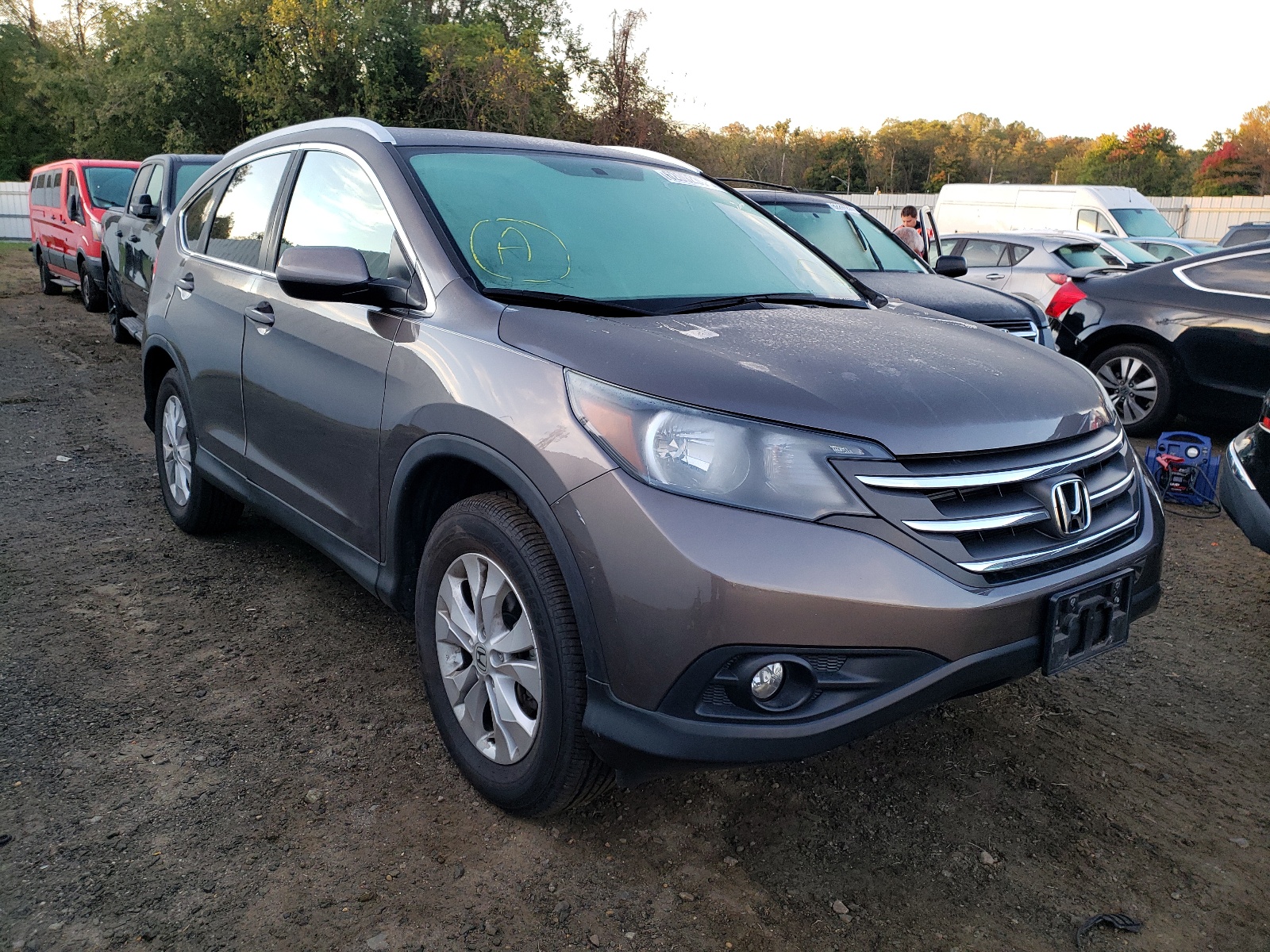 HONDA CR-V EXL 2014 with VIN 2HKRM4H78EH667350 - Photo from auction