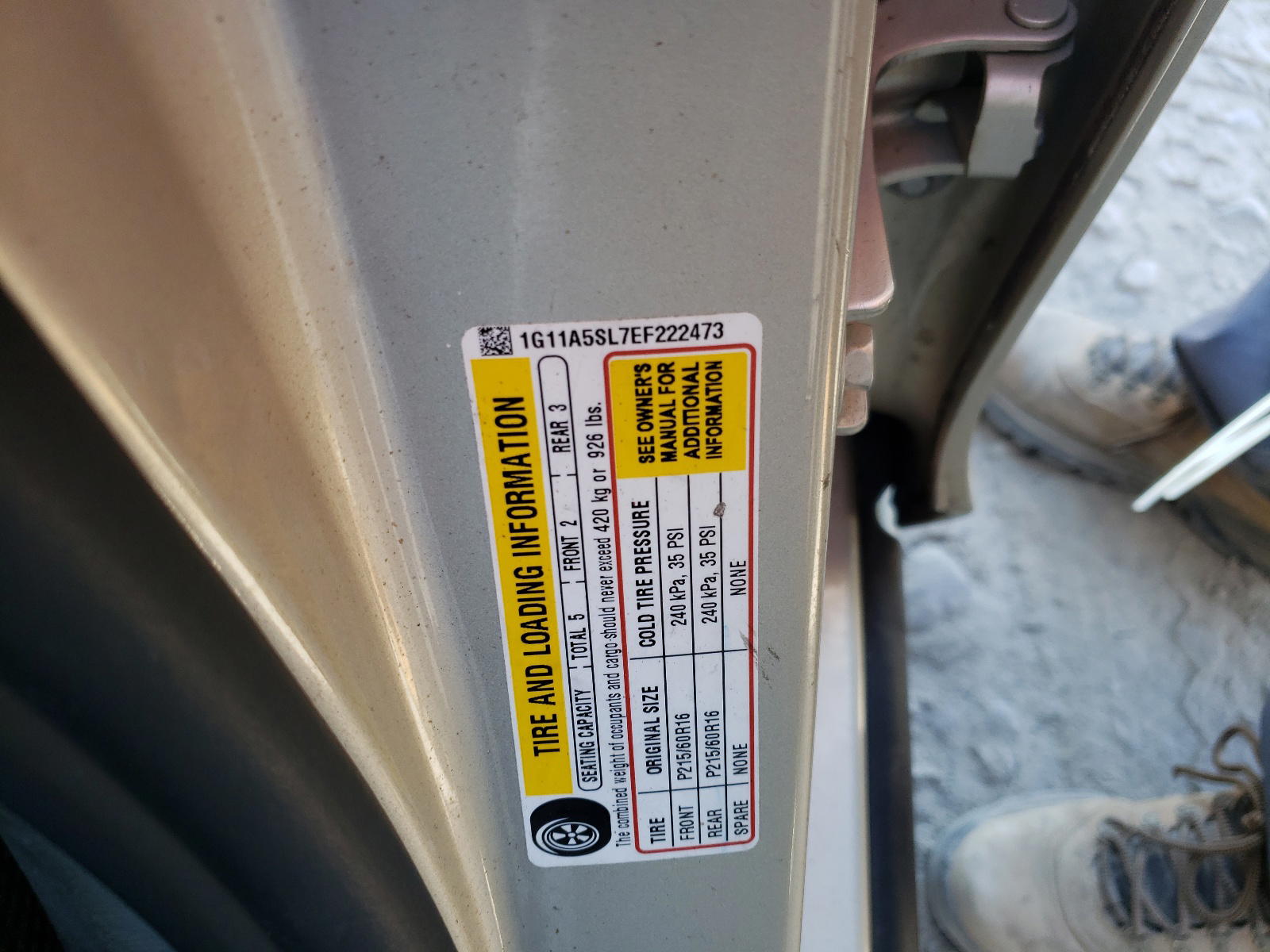 Photo 10 from auction – 2014 CHEVROLET MALIBU LS with VIN 1G11A5SL7EF222473