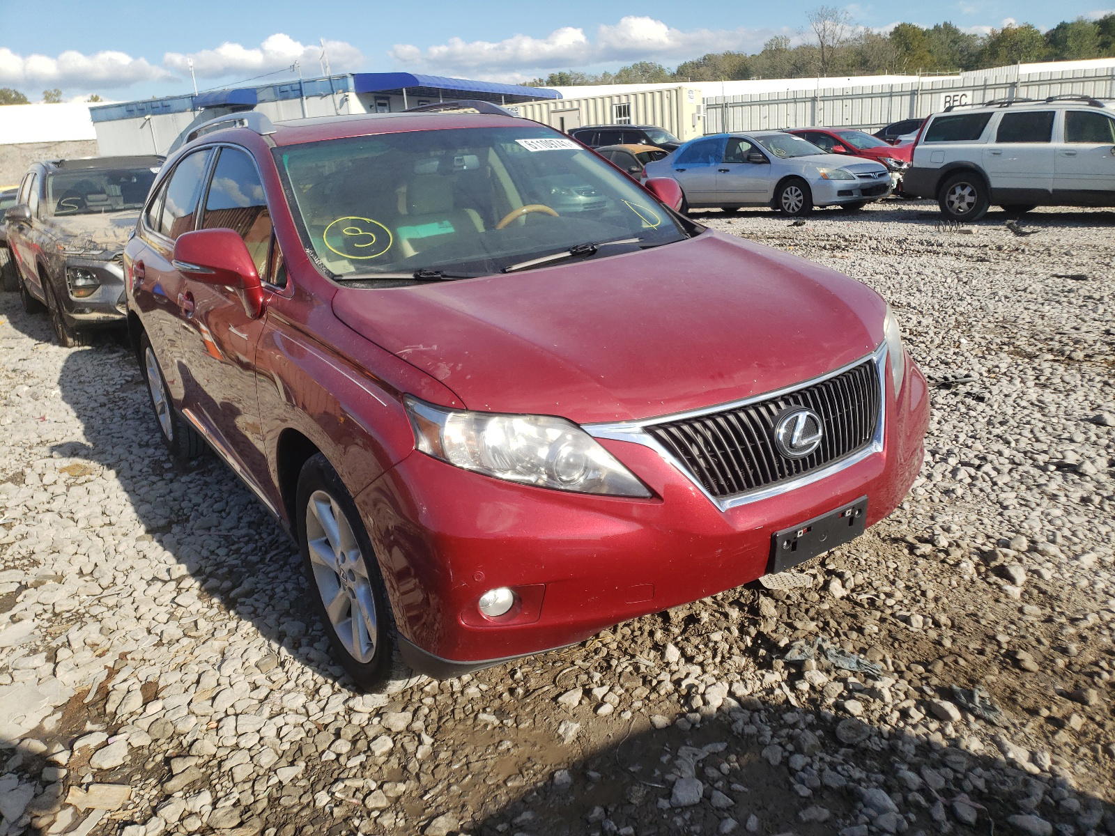 LEXUS RX 350 2011 with VIN 2T2ZK1BAXBC053161 - Photo from auction