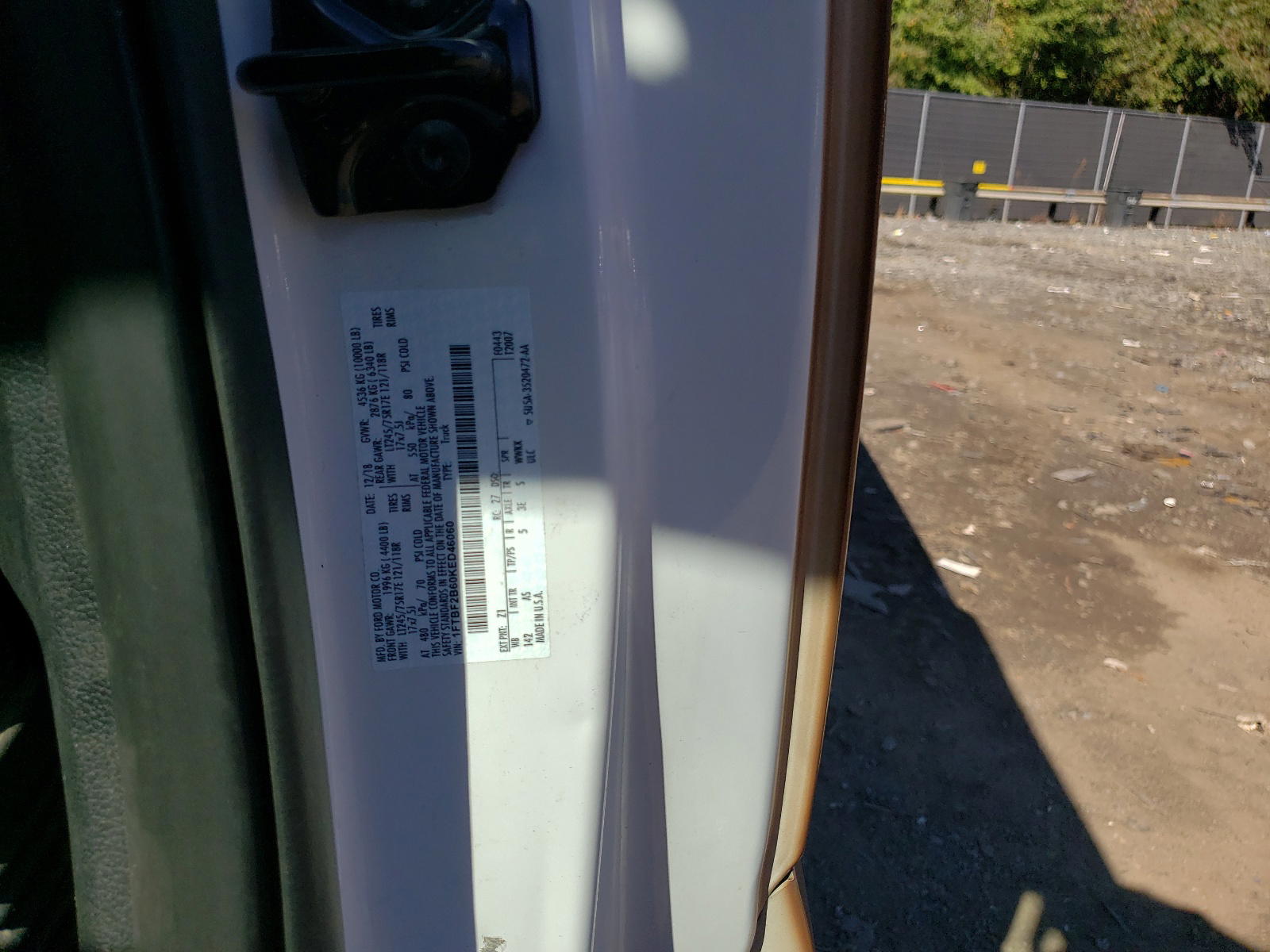 Photo 10 from auction – 2019 FORD F250 SUPER with VIN 1FTBF2B60KED46060