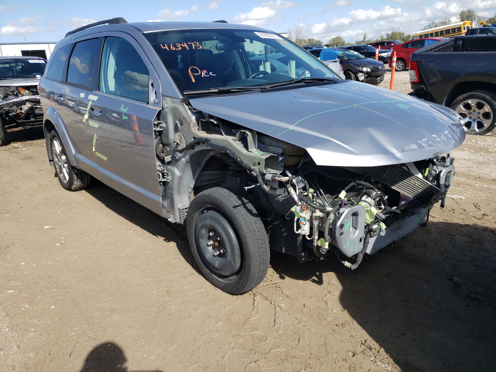 DODGE JOURNEY GT 2018 with VIN 3C4PDDEG4JT463473 - Photo from auction