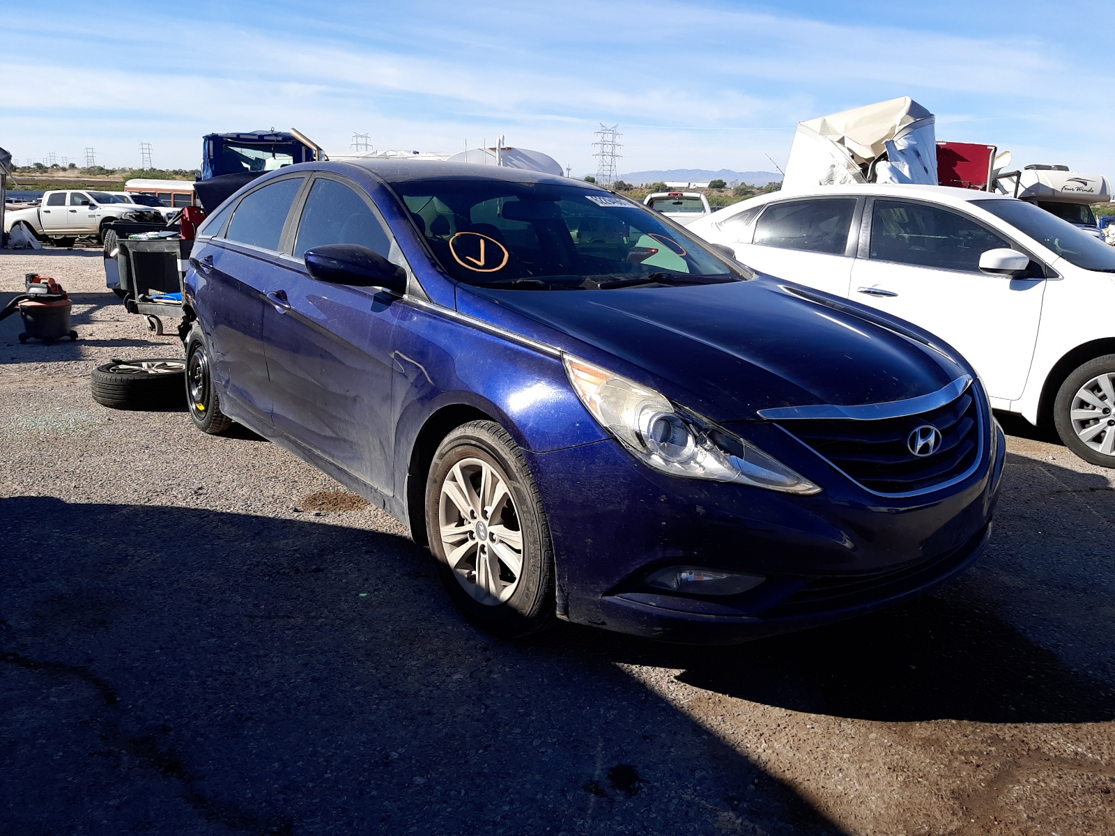 Photo 1 from auction – 2013 HYUNDAI SONATA GLS with VIN 5NPEB4AC5DH562498