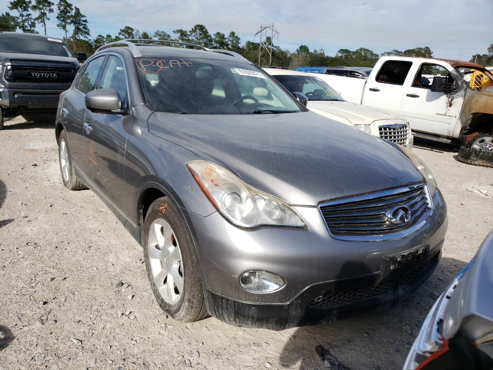 INFINITI EX35 BASE 2010 with VIN JN1AJ0HP5AM703514 - Photo from auction
