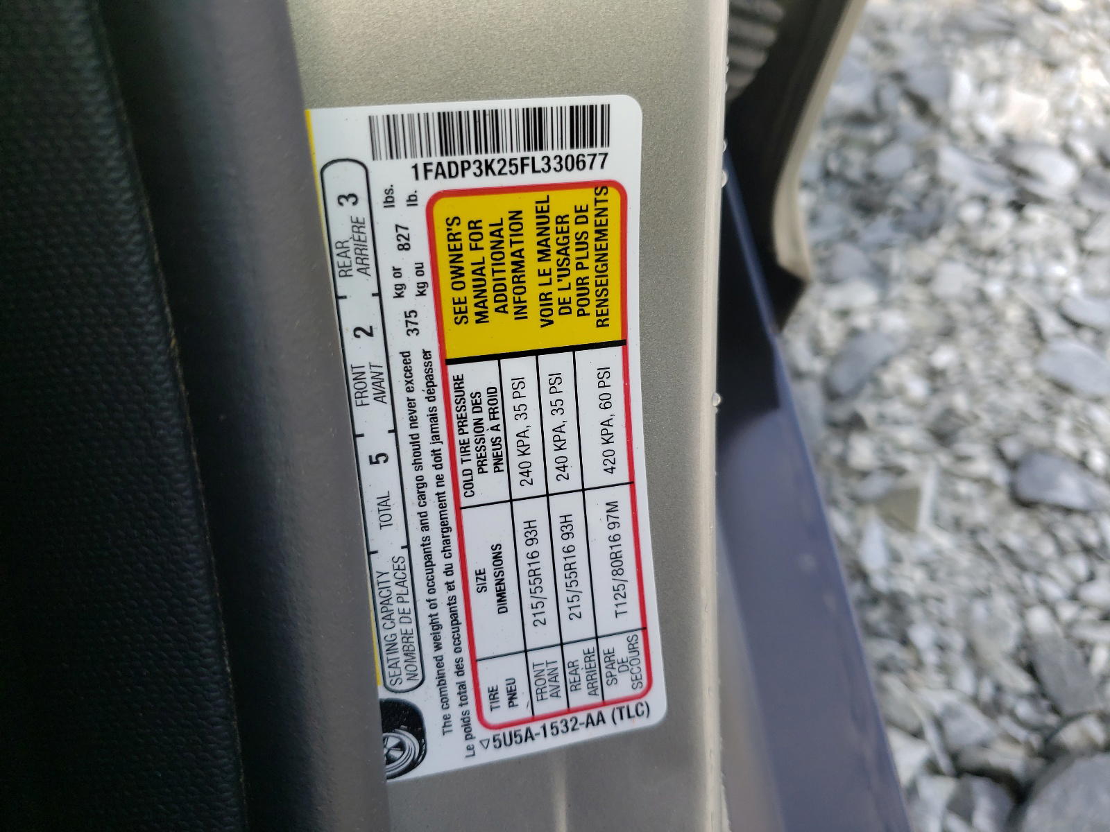 Photo 10 from auction – 2015 FORD FOCUS SE with VIN 1FADP3K25FL330677