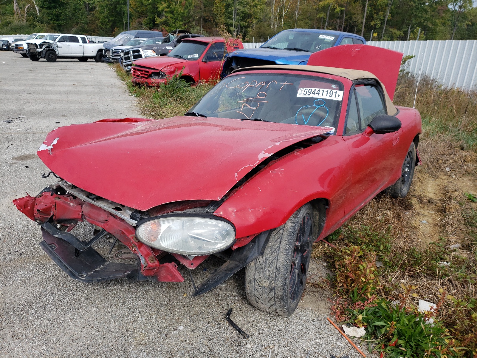 Photo 2 from auction – 1999 MAZDA MX-5 MIATA with VIN JM1NB3535X0100545