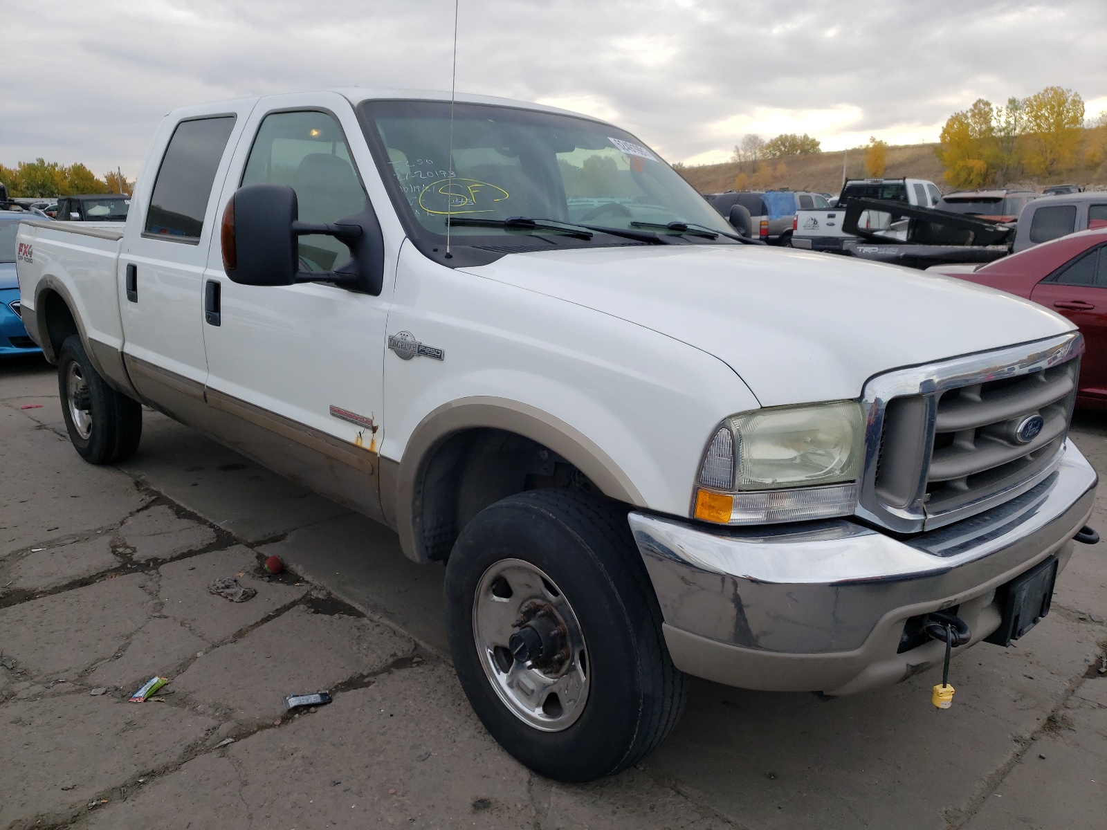 FORD F250 SUPER 2004 with VIN 1FTNW21PX4EC61043 - Photo from auction