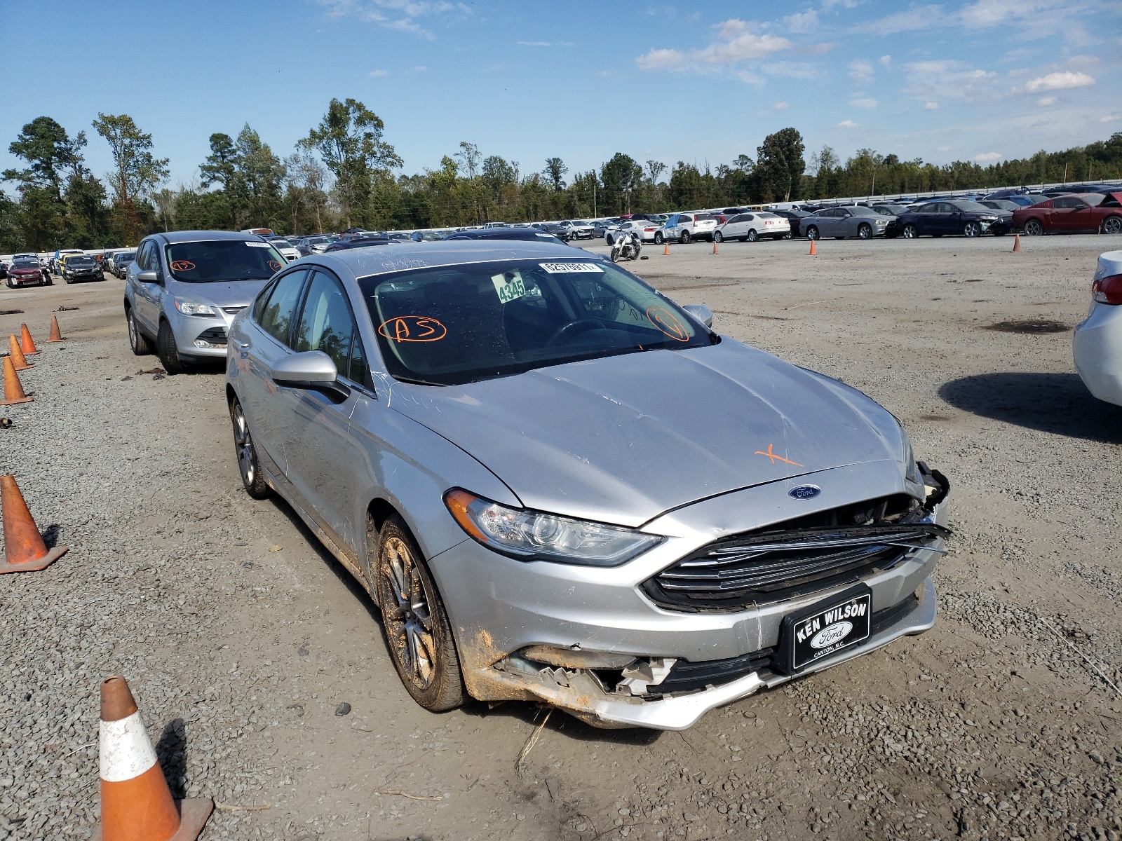 FORD FUSION S 2017 with VIN 3FA6P0G73HR189057 - Photo from auction