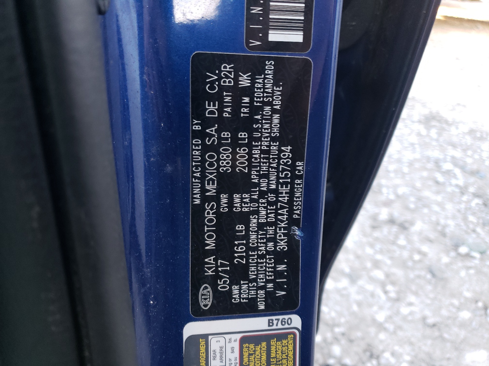 Zdjęcie 10 z aukcji – 2017 KIA FORTE LX z VIN 3KPFK4A74HE157394