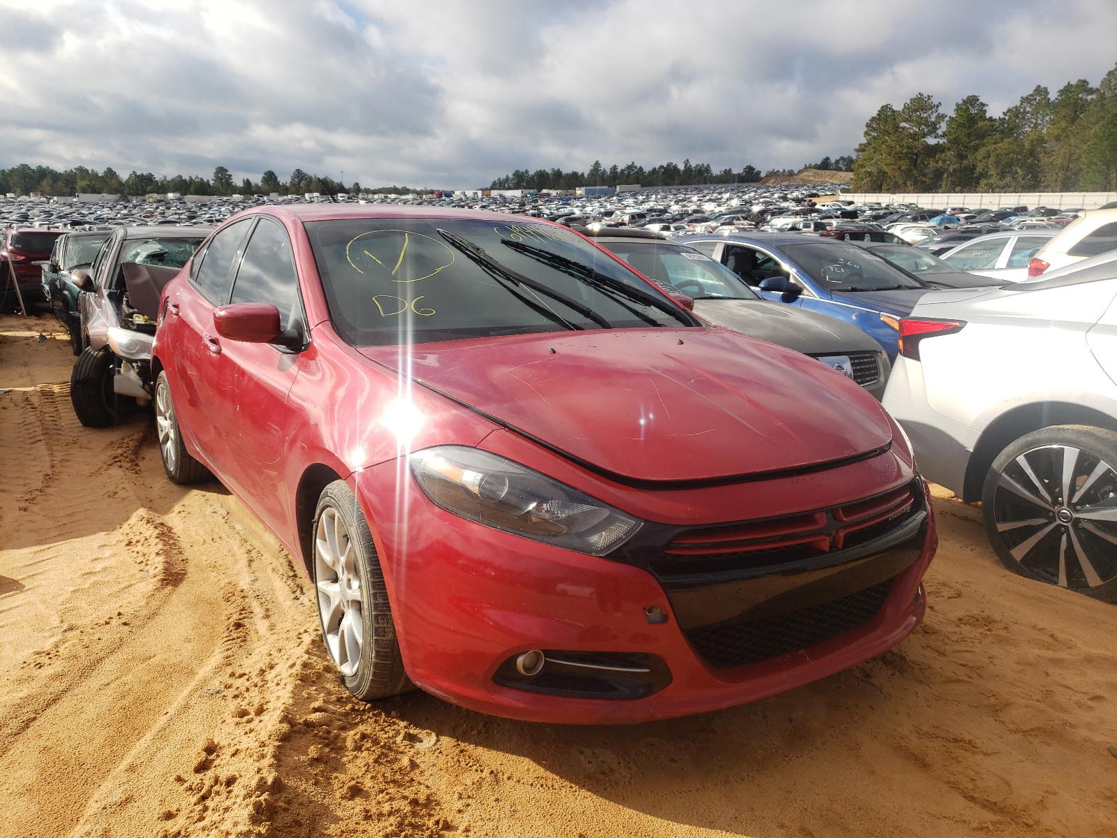 DODGE DART SXT 2013 with VIN 1C3CDFBAXDD103794 - Photo from auction