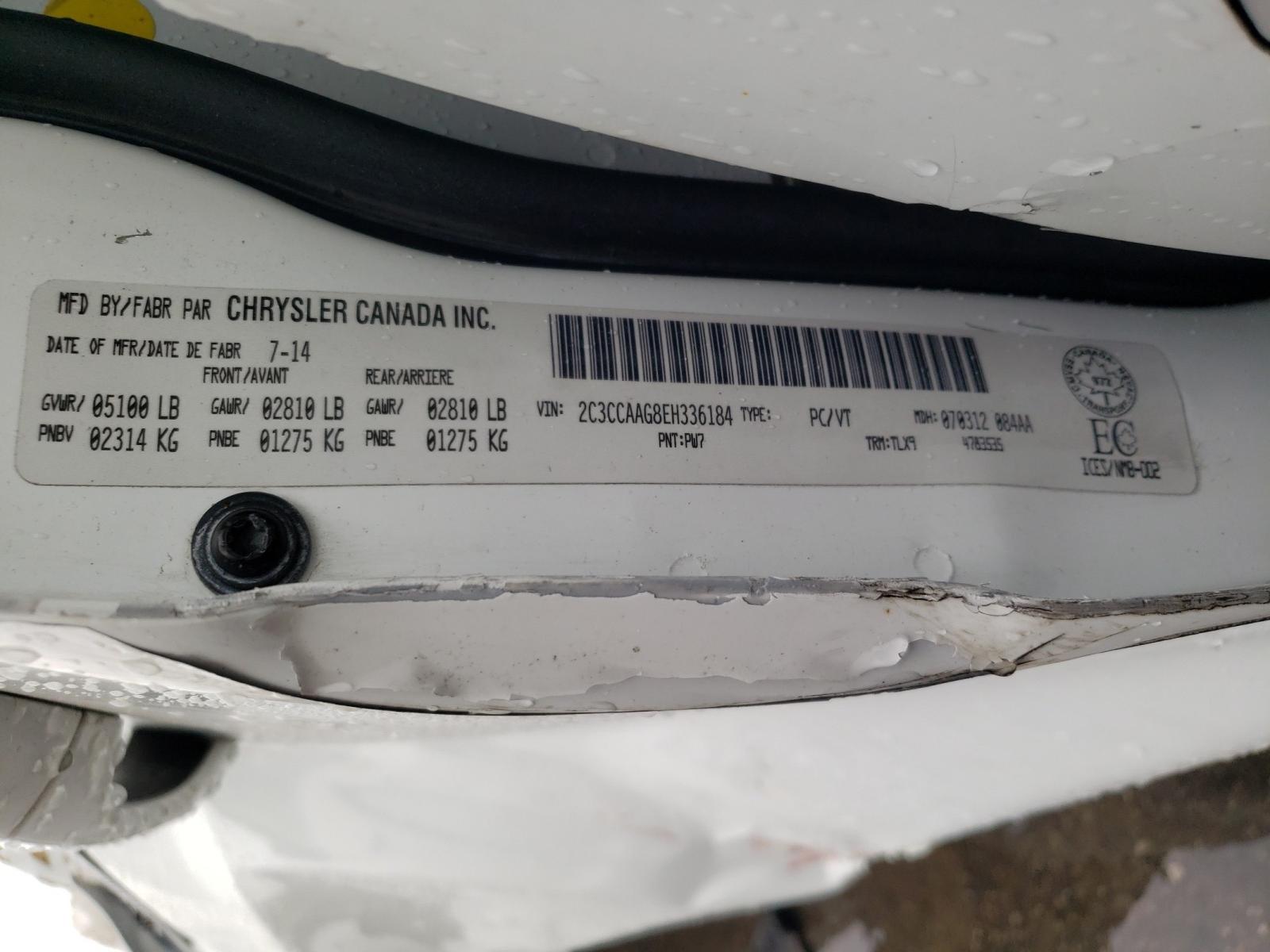 Photo 10 from auction – 2014 CHRYSLER 300 with VIN 2C3CCAAG8EH336184