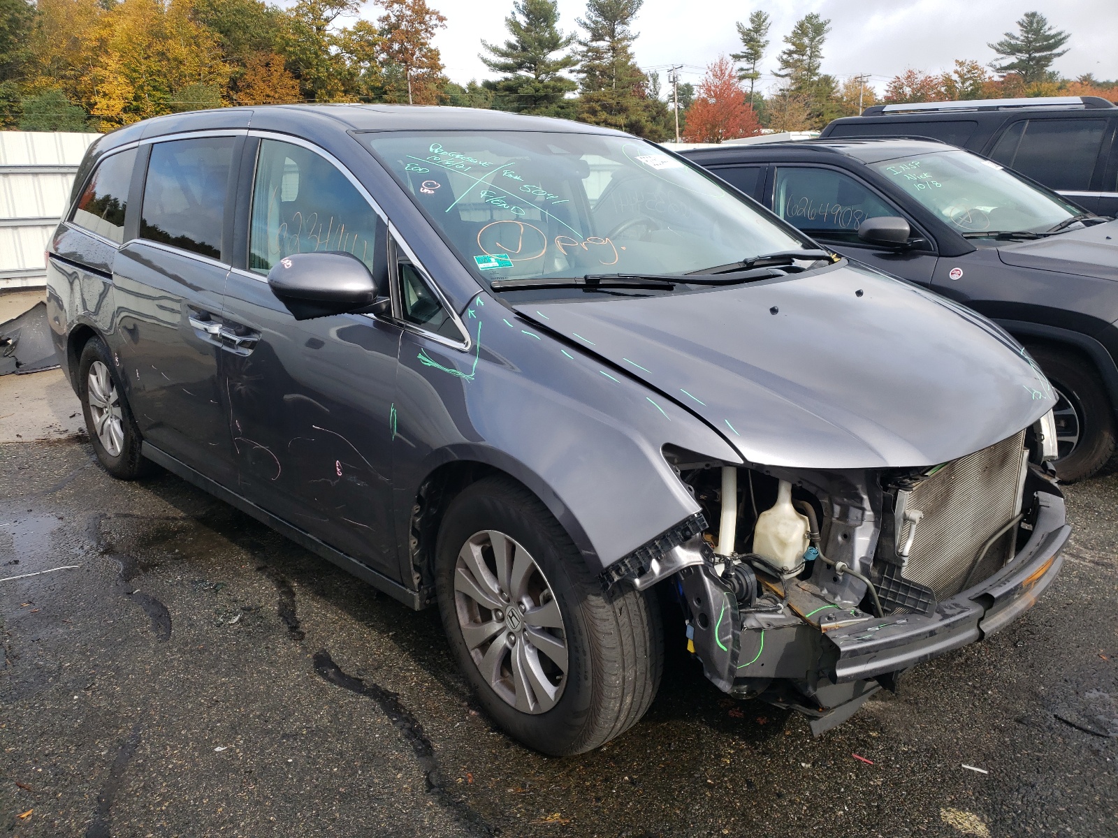 HONDA ODYSSEY EX 2016 with VIN 5FNRL5H61GB008527 - Photo from auction