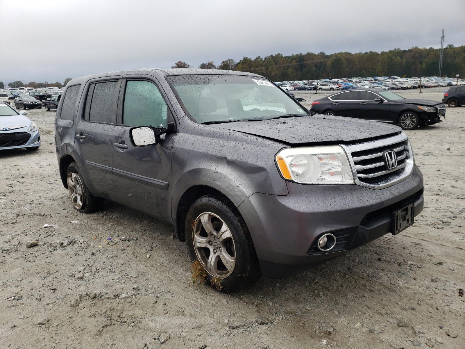 HONDA PILOT EX 2014 with VIN 5FNYF4H48EB033594 - Photo from auction
