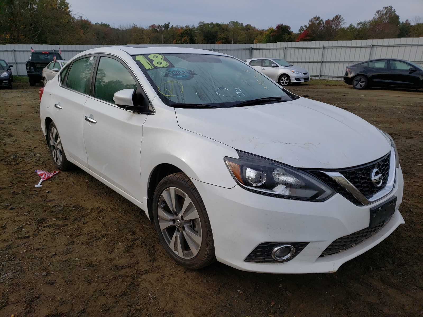 NISSAN SENTRA S 2018 with VIN 3N1AB7AP1JY218722 - Photo from auction