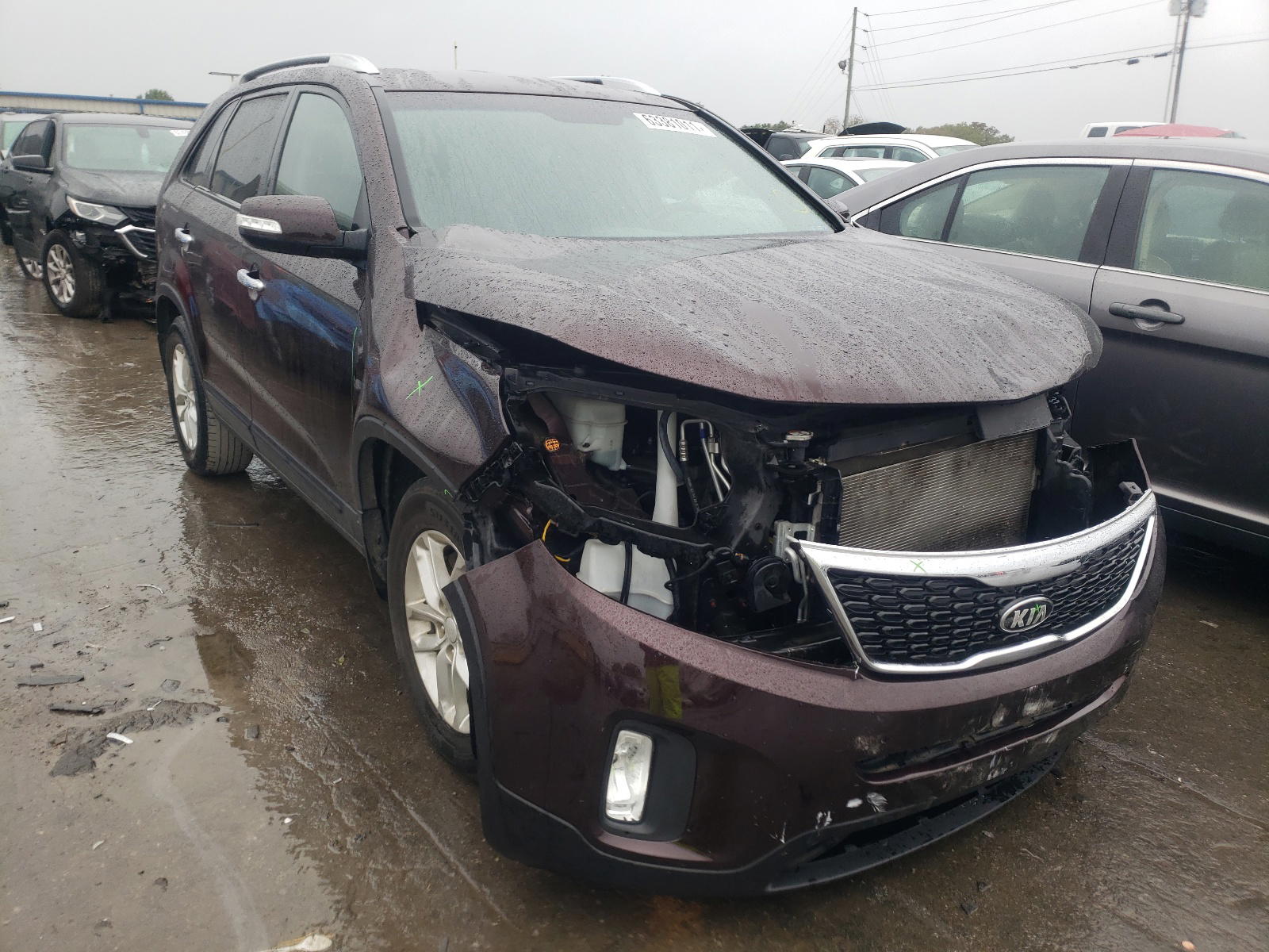 KIA SORENTO LX 2015 with VIN 5XYKT3A67FG569063 - Photo from auction