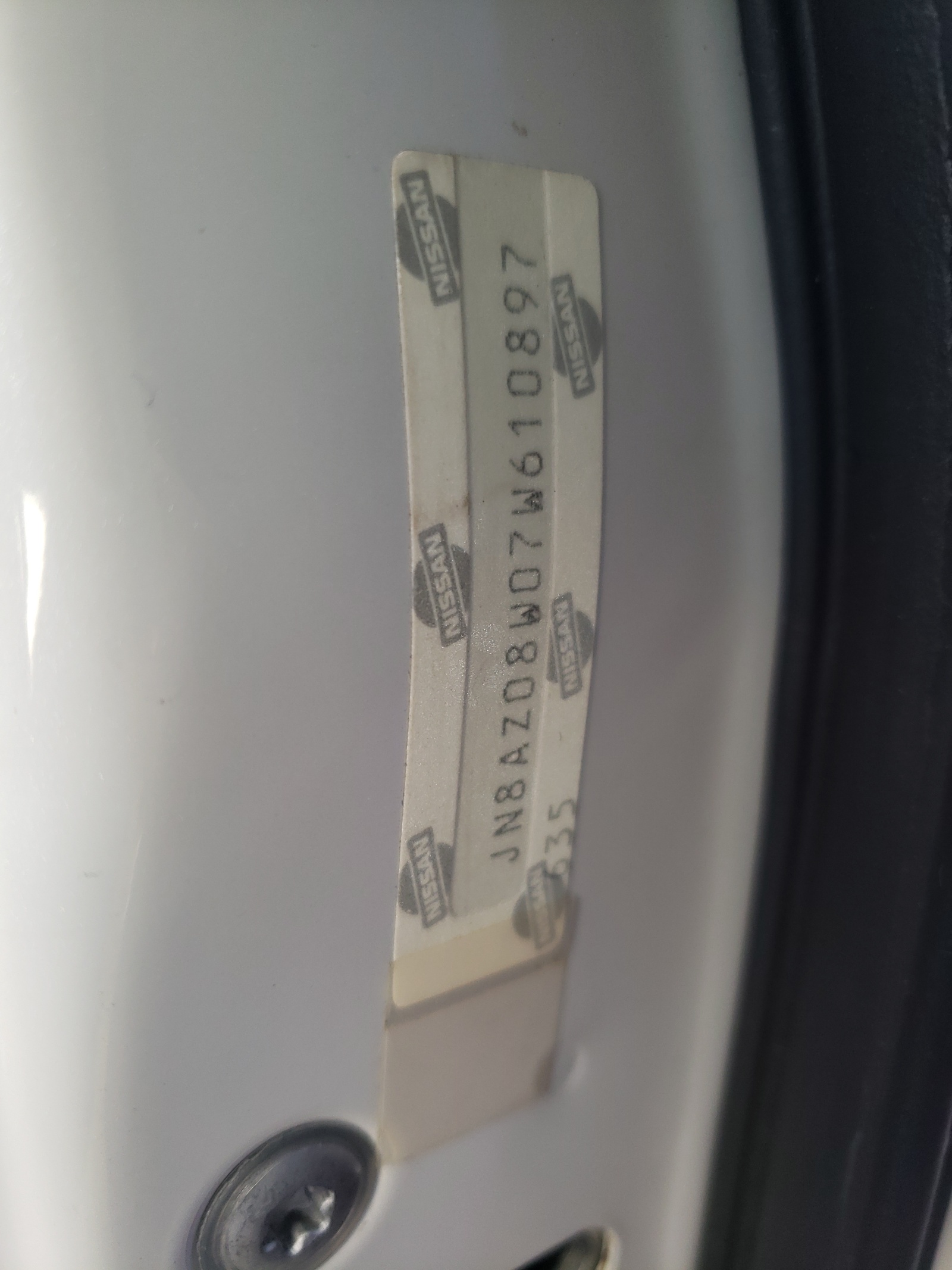 Photo 10 from auction – 2007 NISSAN MURANO SL with VIN JN8AZ08W07W610897