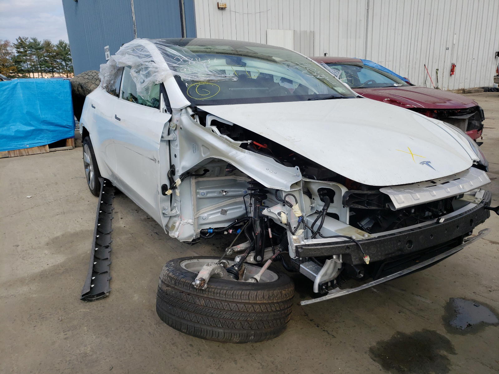 TESLA MODEL Y 2021 with VIN 5YJYGDEE4MF110020 - Photo from auction