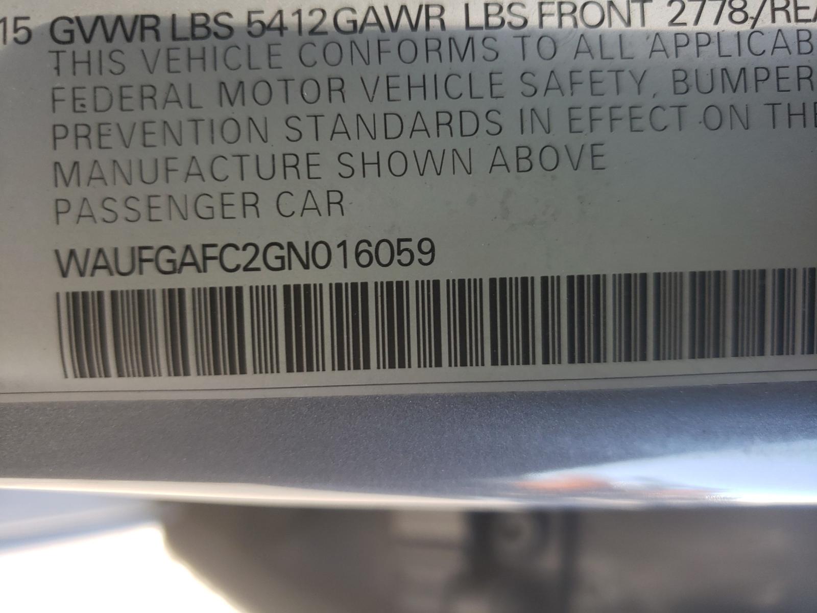 Photo 10 from auction – 2016 AUDI A6 PREMIUM with VIN WAUFGAFC2GN016059