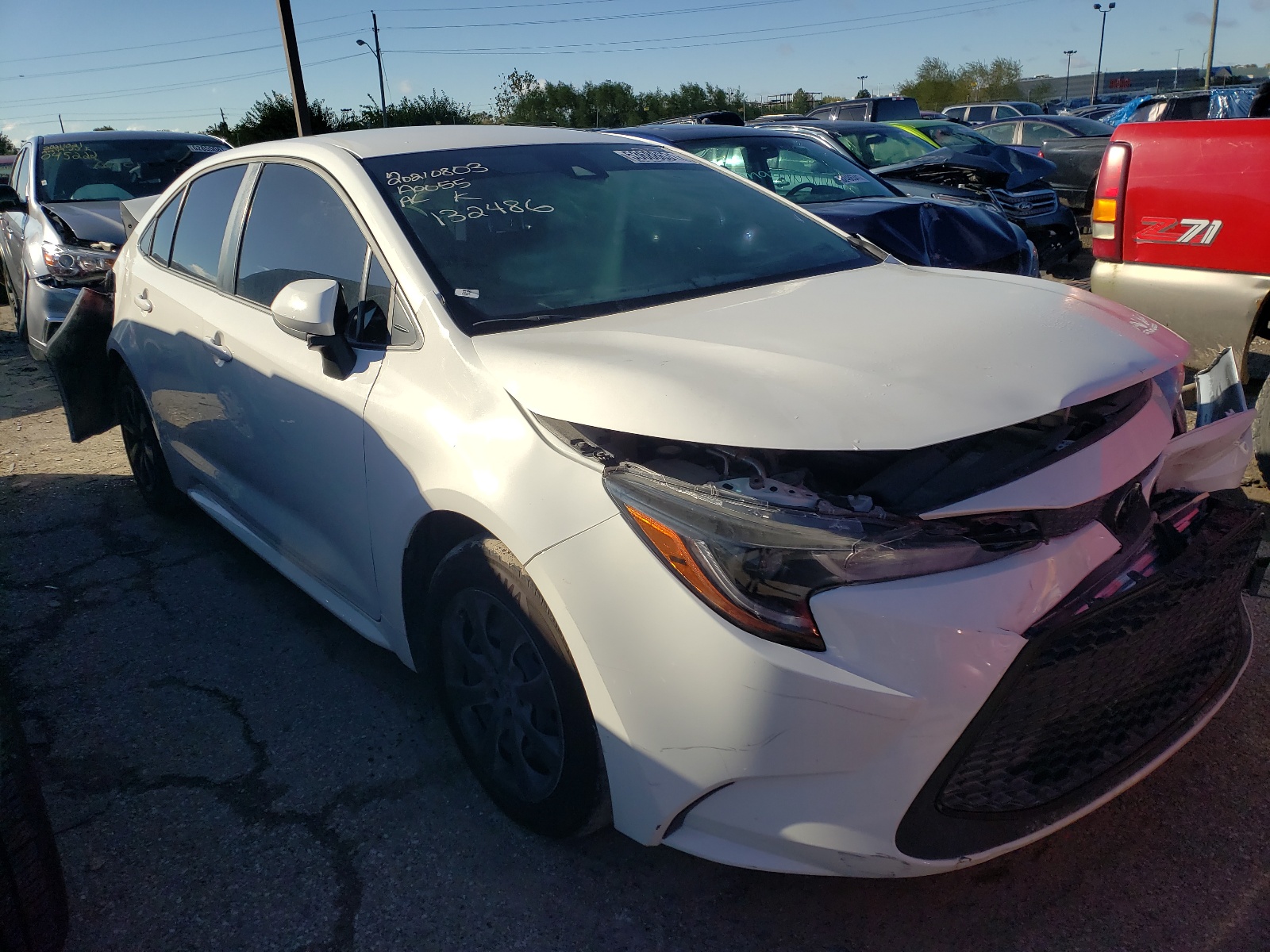 Photo 1 from auction – 2021 TOYOTA COROLLA LE with VIN JTDEPMAE4MJ132486