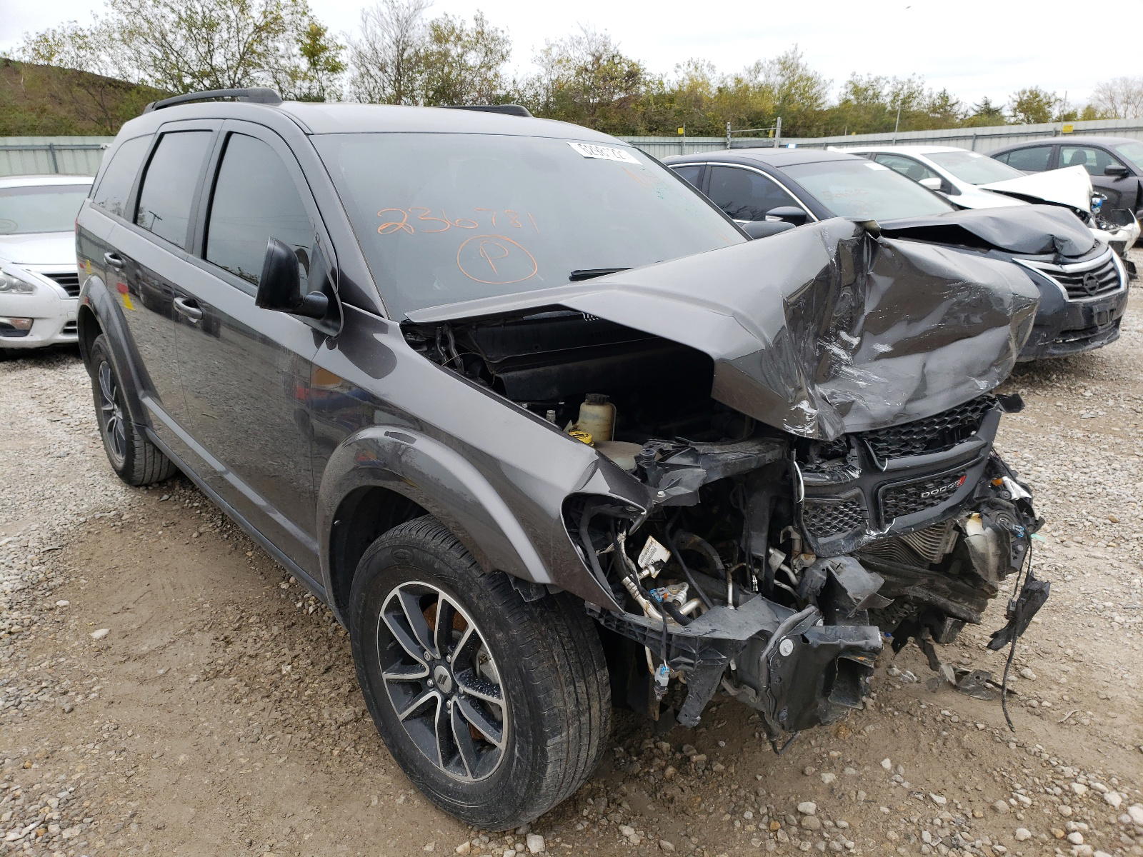 DODGE JOURNEY SE 2018 with VIN 3C4PDCAB3JT236781 - Photo from auction