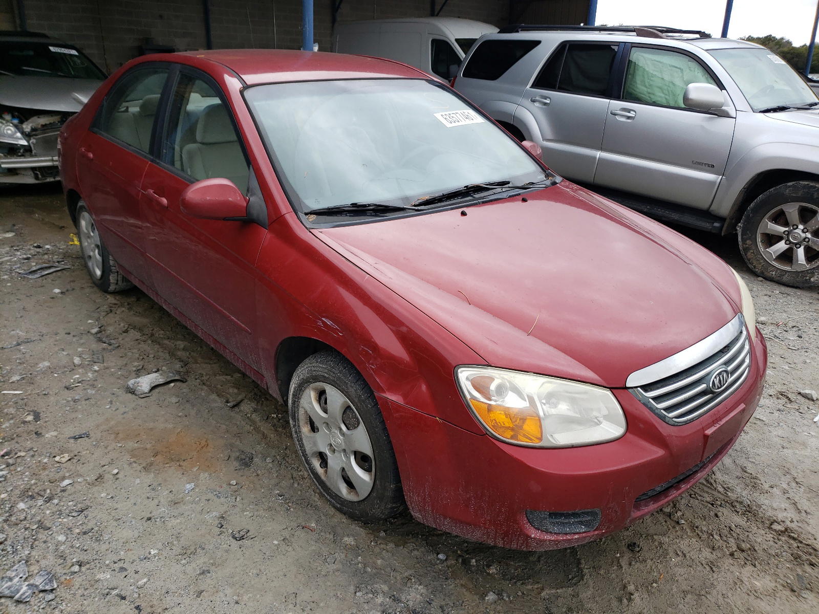 KIA SPECTRA EX 2008 with VIN KNAFE121785527665 - Photo from auction