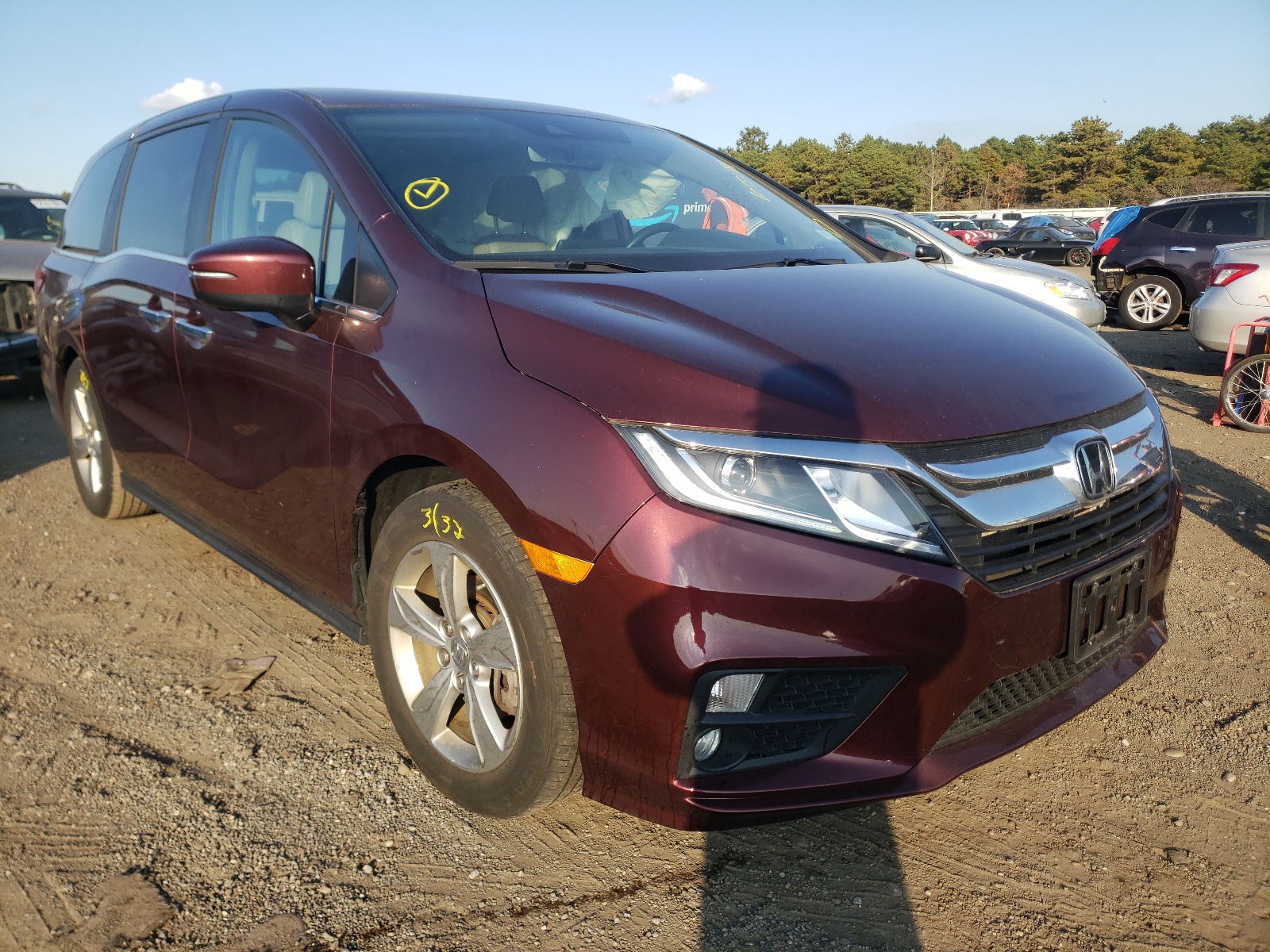 Photo 1 from auction – 2020 HONDA ODYSSEY EX with VIN 5FNRL6H73LB033261