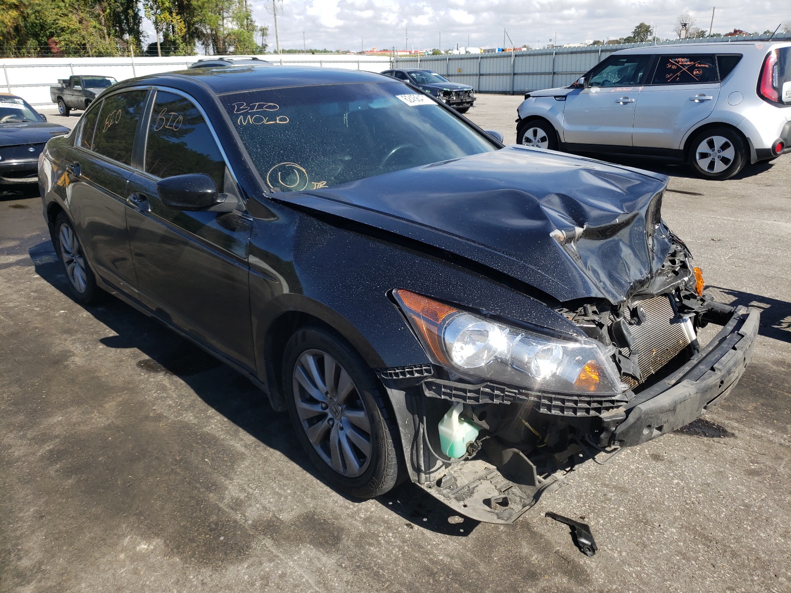 HONDA ACCORD EXL 2012 with VIN 1HGCP2F81CA145503 - Photo from auction