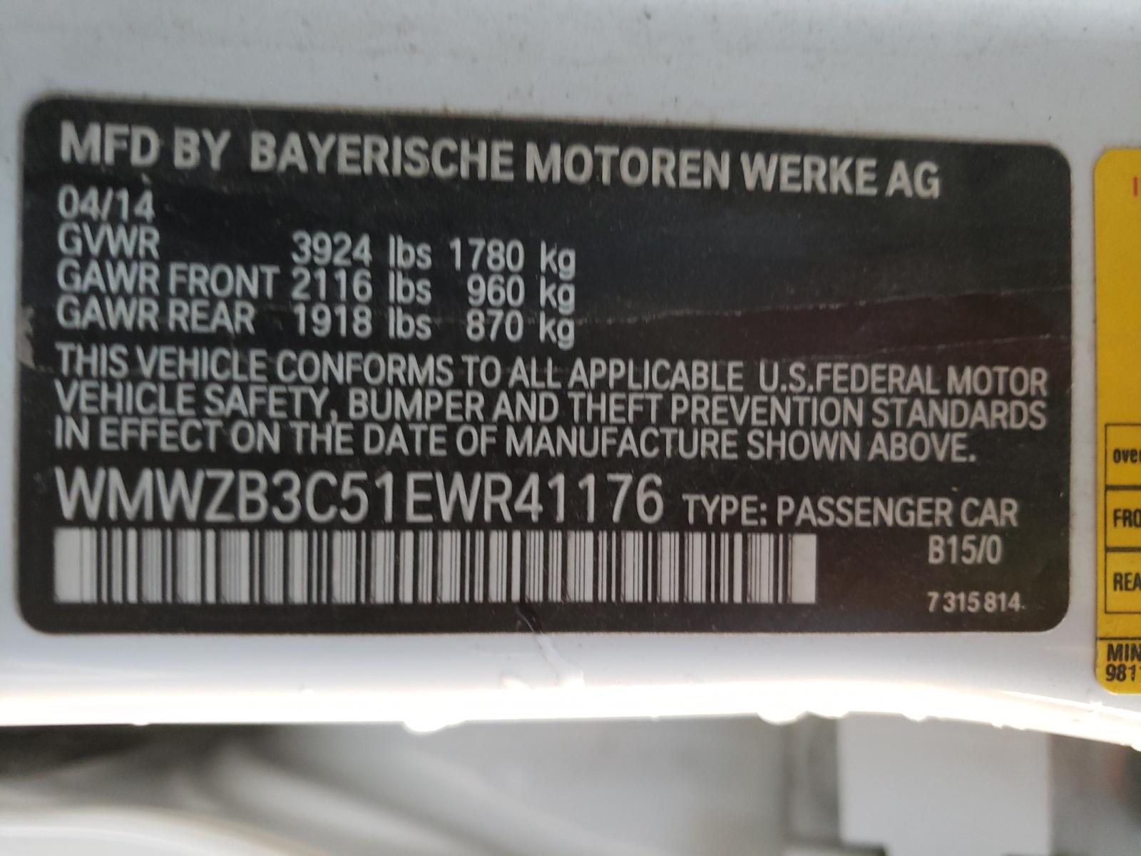 Photo 10 from auction – 2014 MINI COOPER COU with VIN WMWZB3C51EWR41176