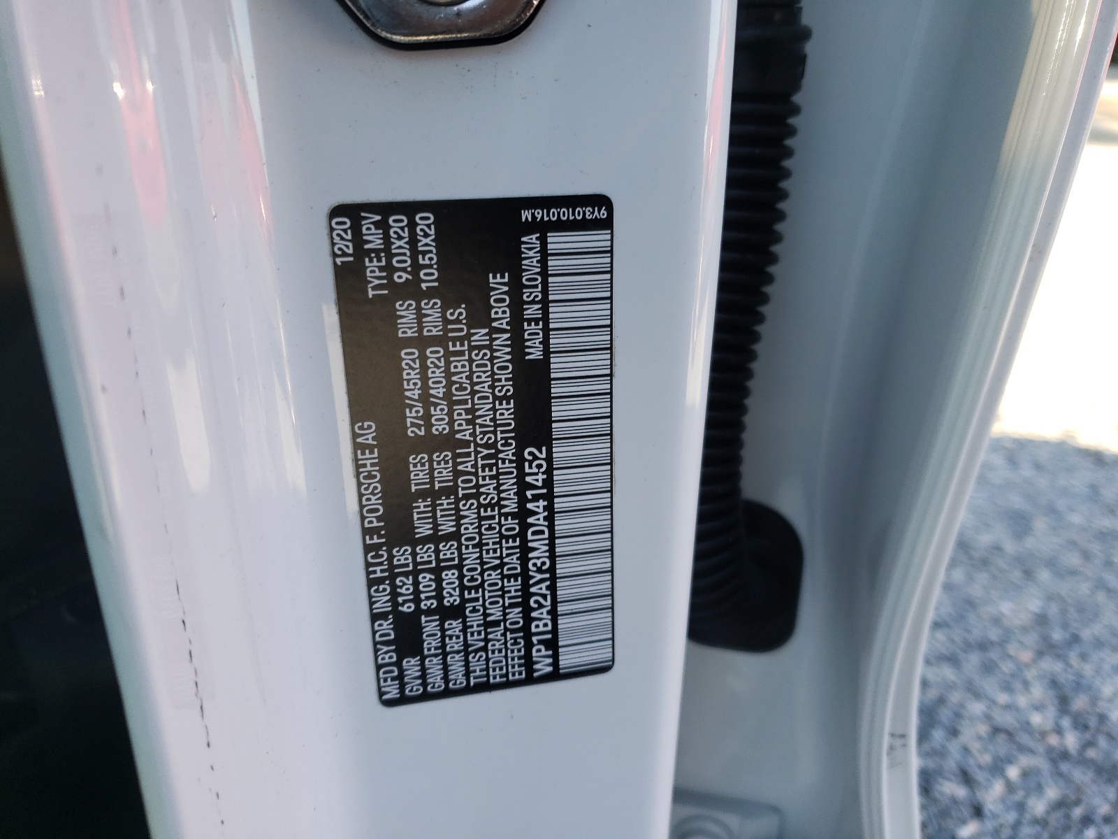 Фото 10 с аукциона – 2021 PORSCHE CAYENNE CO с VIN WP1BA2AY3MDA41452