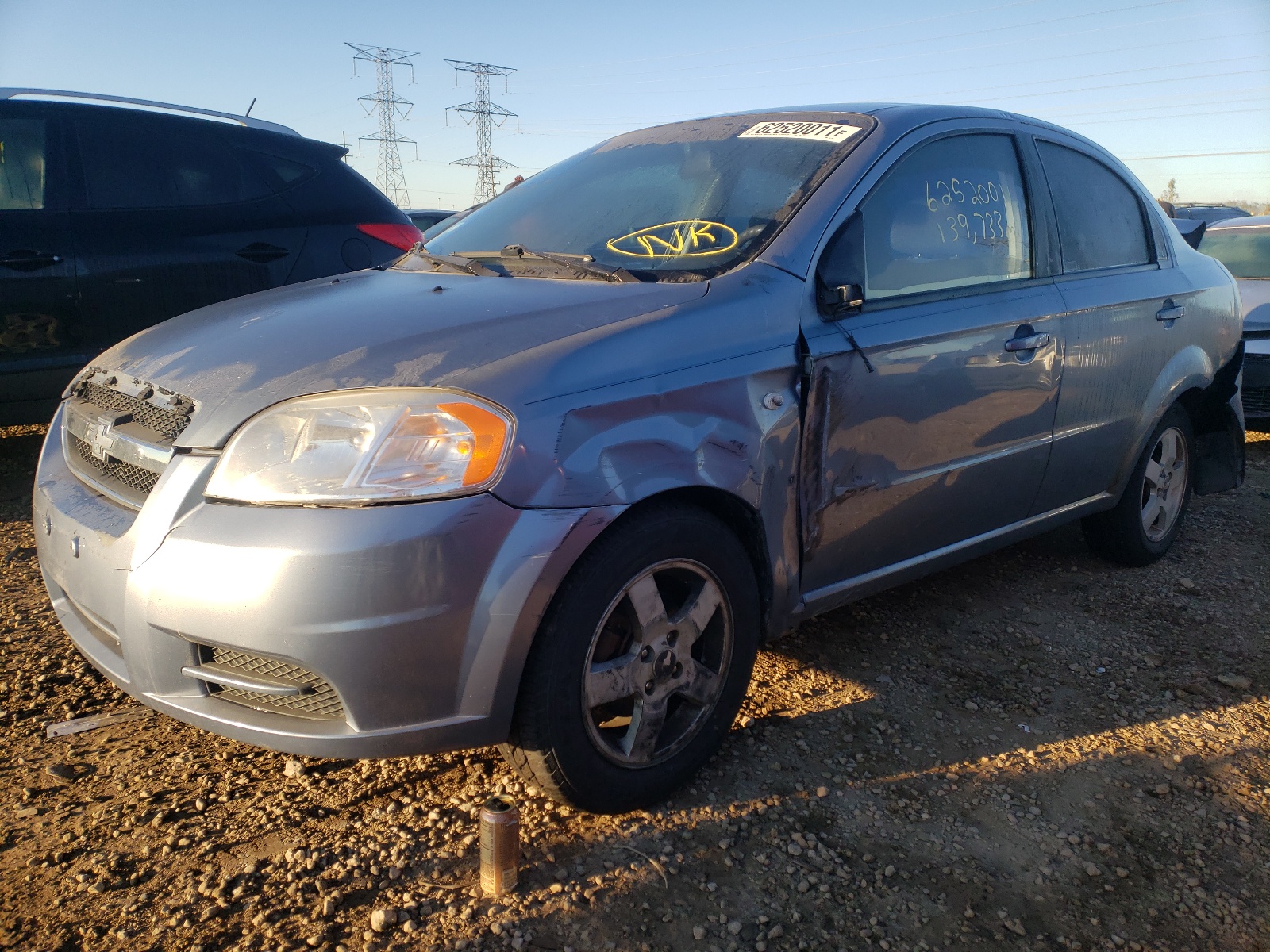 Photo 2 from auction – 2007 CHEVROLET AVEO LT with VIN KL1TG56627B187149