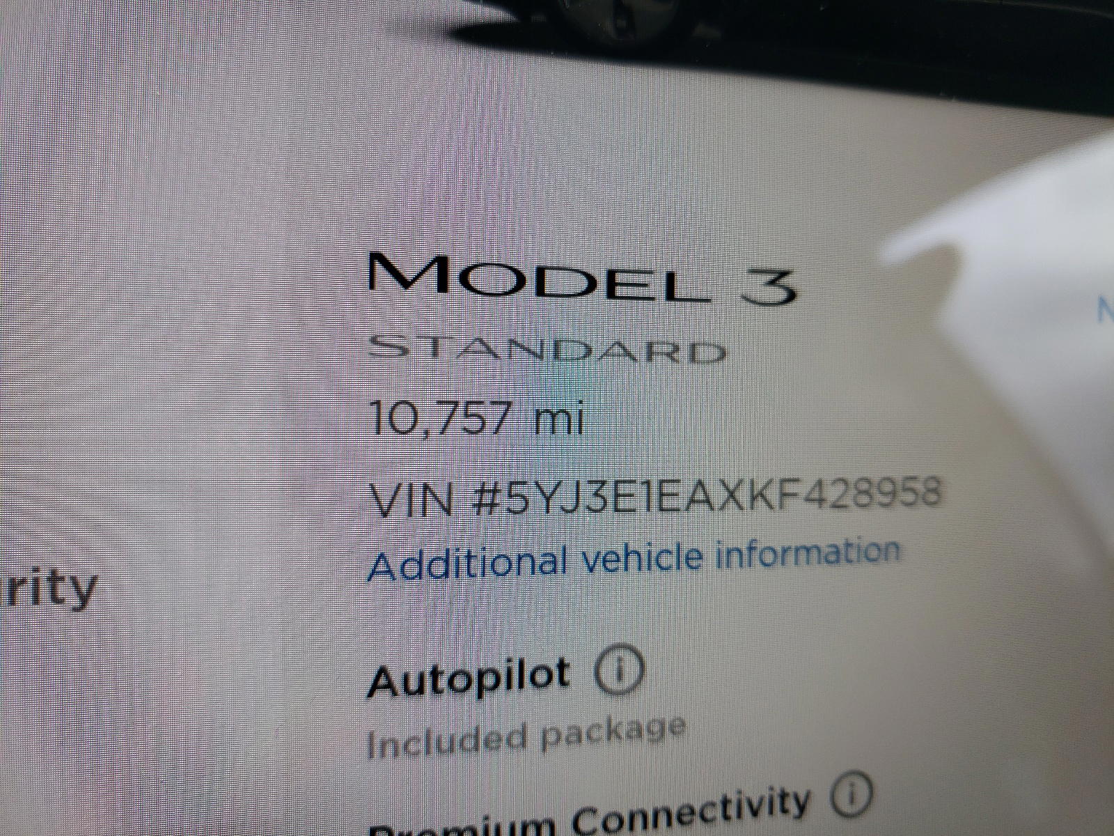 Photo 8 from auction – 2019 TESLA MODEL 3 with VIN 5YJ3E1EAXKF428958
