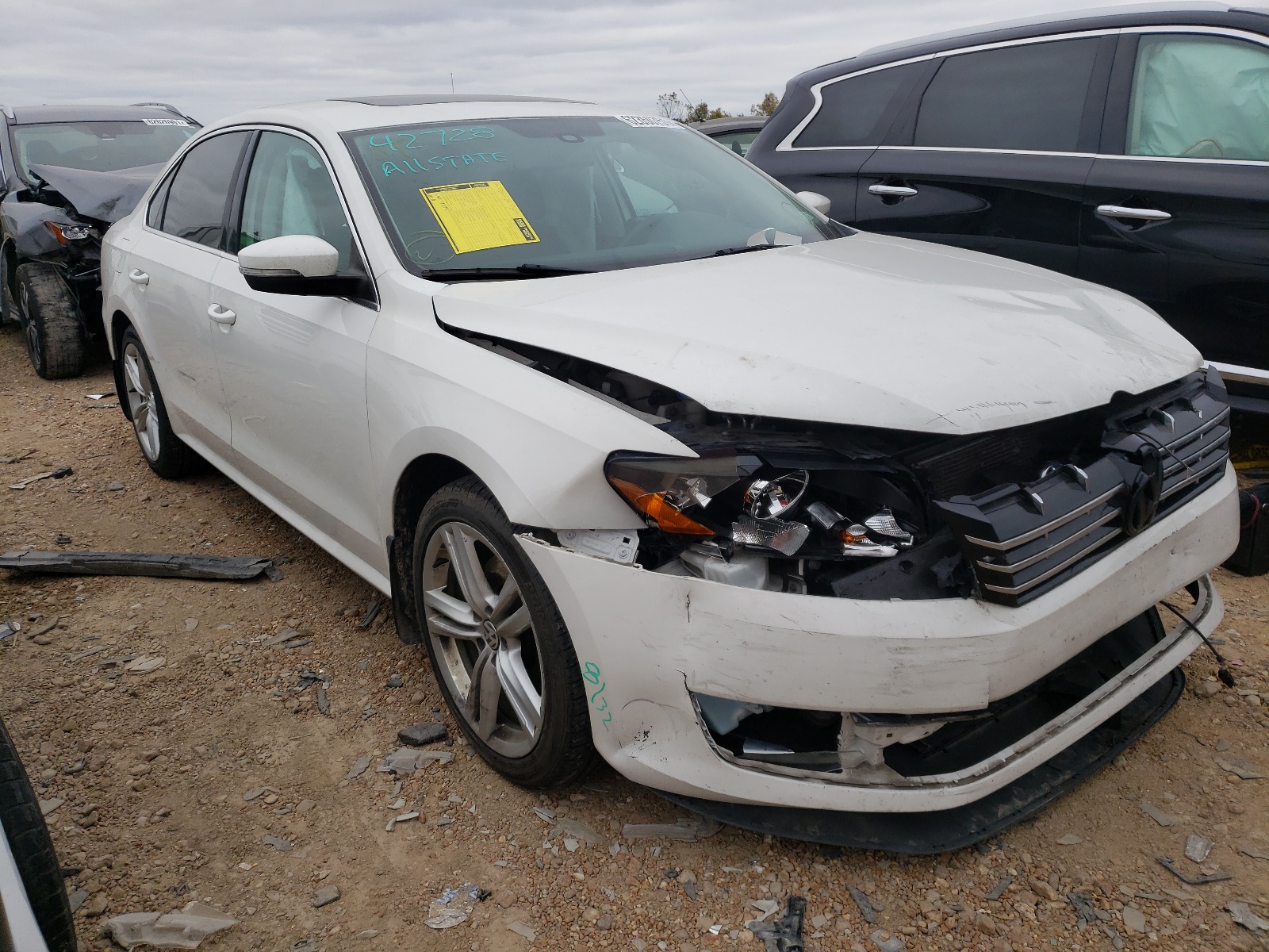 VOLKSWAGEN PASSAT SE 2014 with VIN 1VWBN7A3XEC027009 - Photo from auction