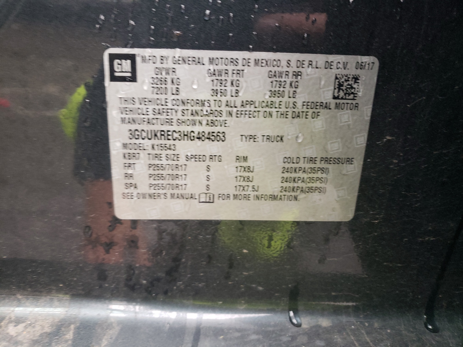 Zdjęcie 10 z aukcji – 2017 CHEVROLET SILVERADO z VIN 3GCUKREC3HG484563