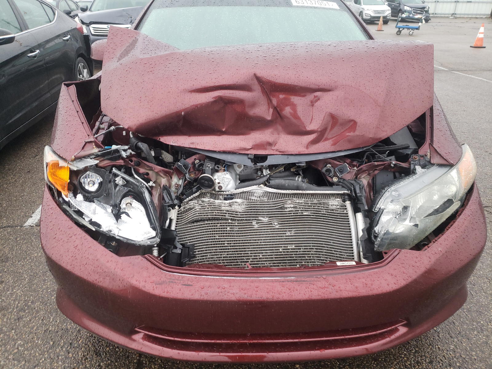 Photo 9 from auction – 2012 HONDA CIVIC LX with VIN 19XFB2F52CE031524