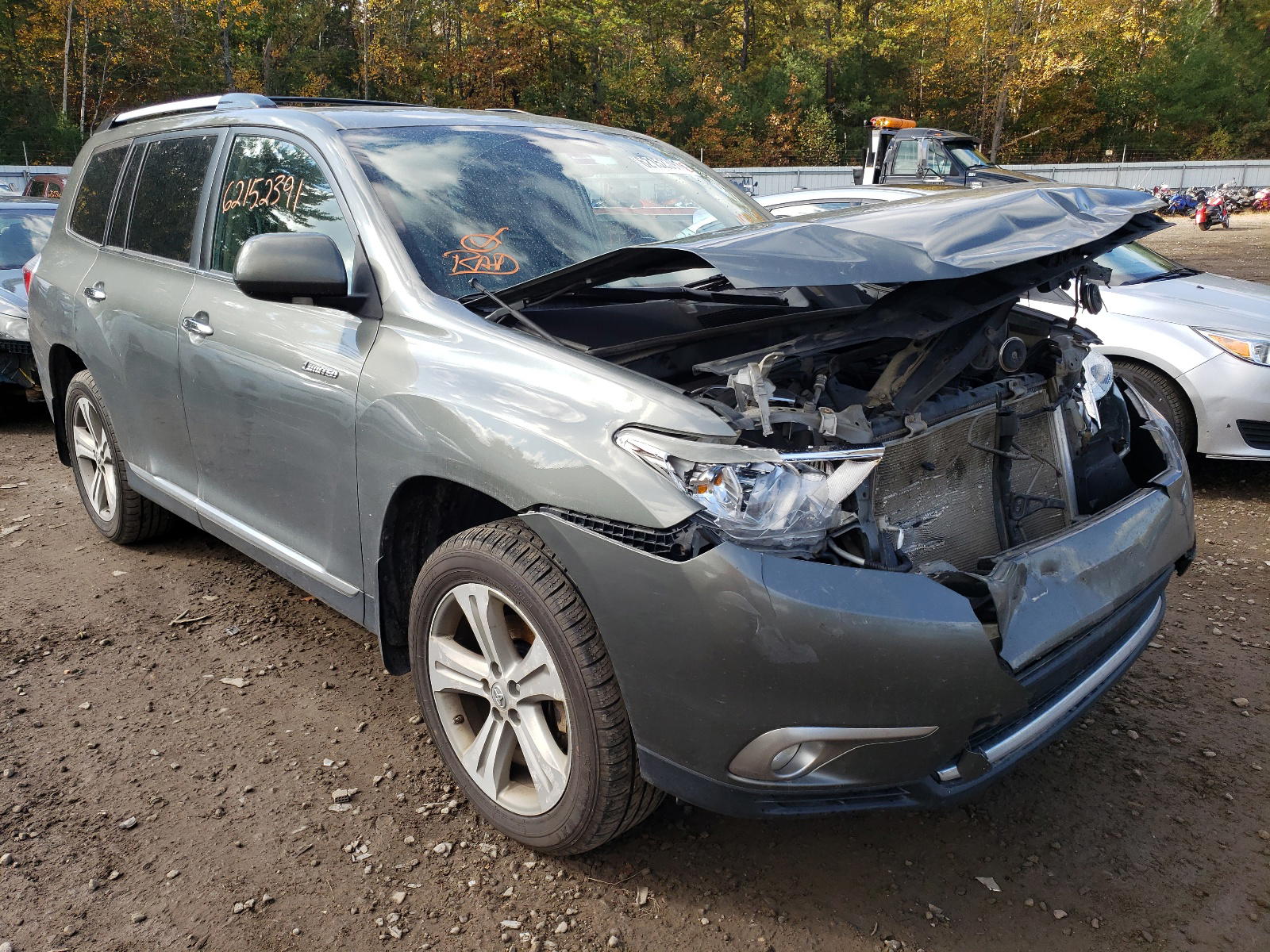 TOYOTA HIGHLANDER 2012 with VIN 5TDDK3EH5CS121426 - Photo from auction