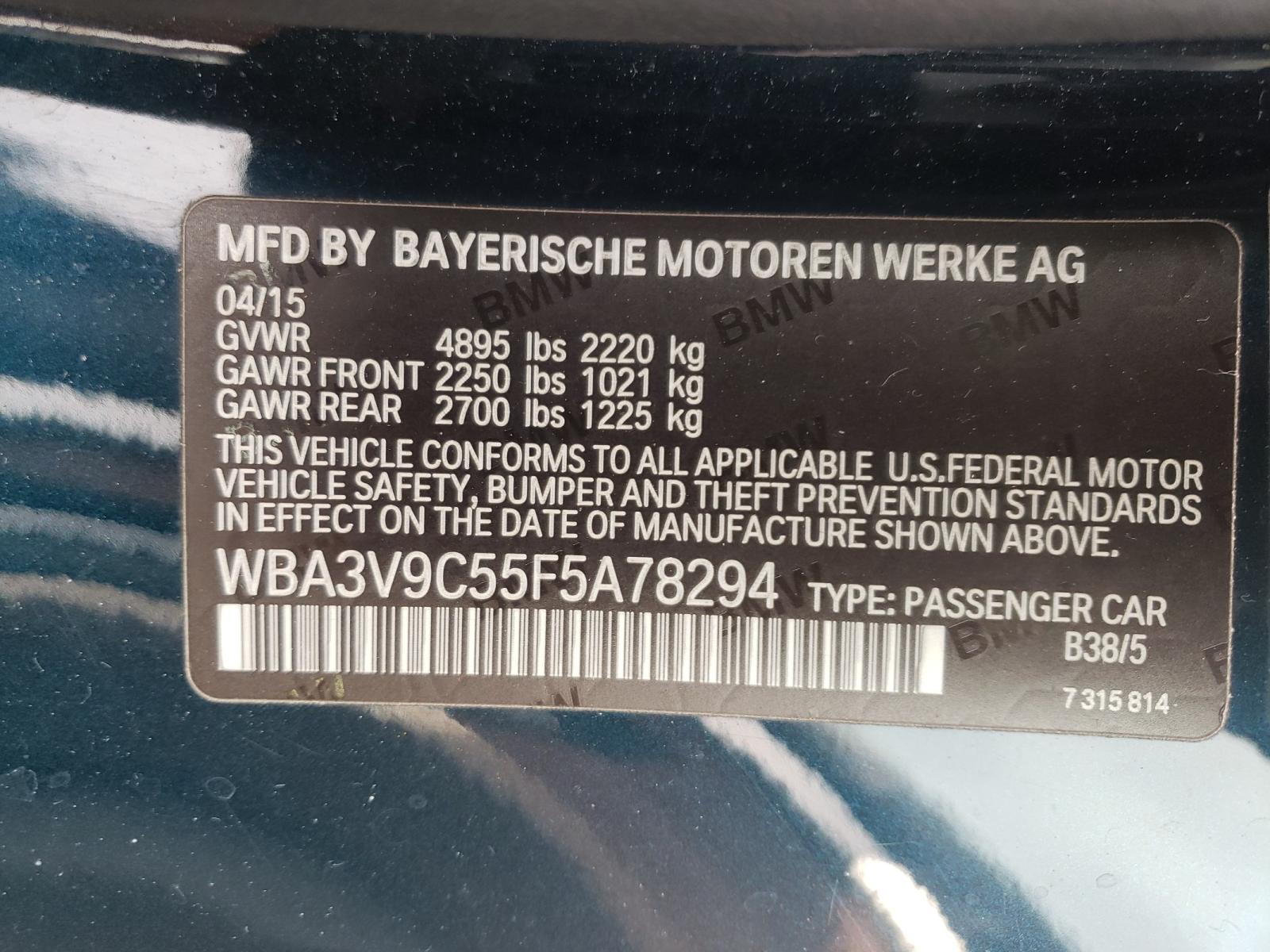 Photo 10 from auction – 2015 BMW 428 XI with VIN WBA3V9C55F5A78294