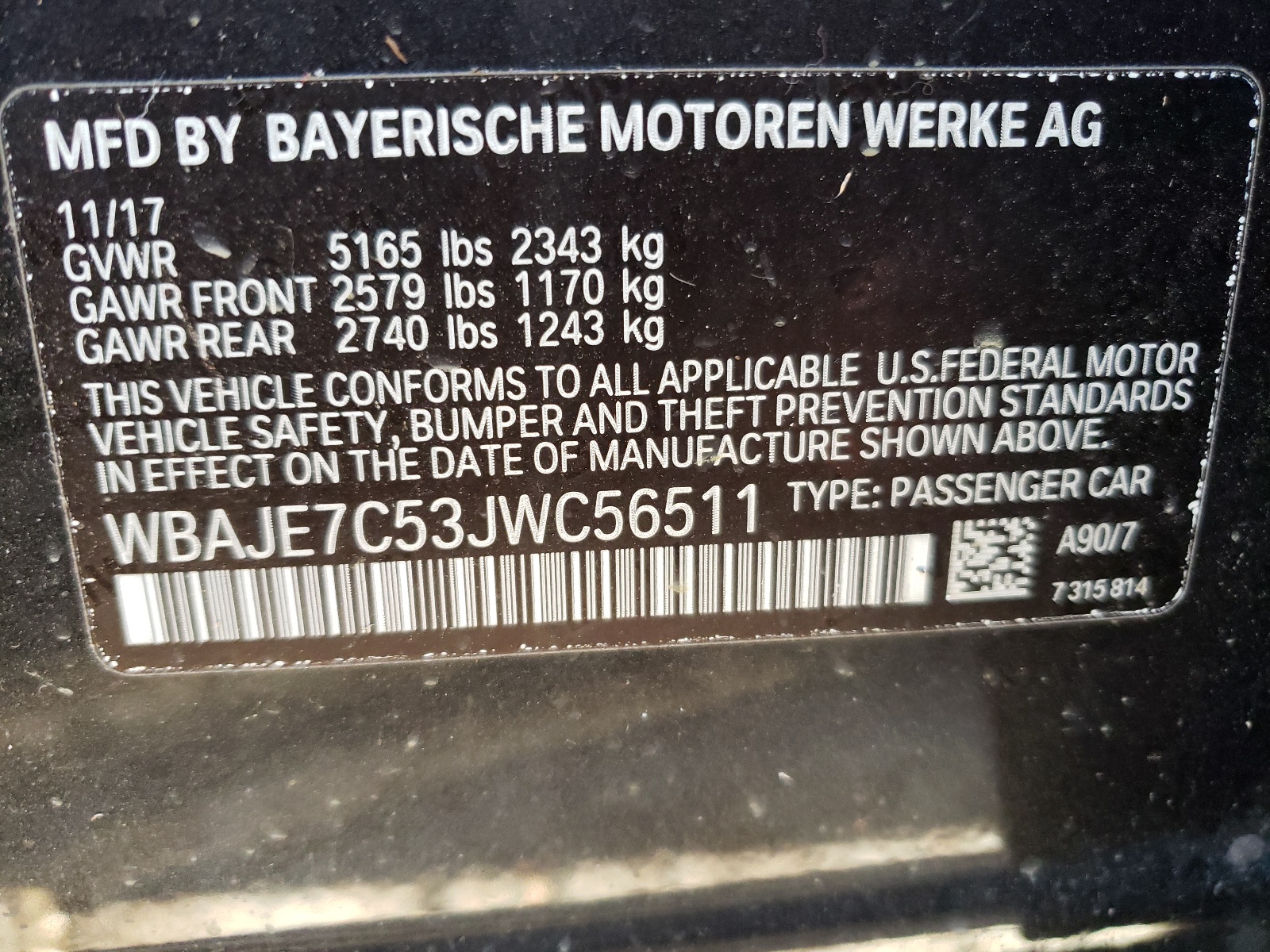Zdjęcie 10 z aukcji – 2018 BMW 540 XI z VIN WBAJE7C53JWC56511