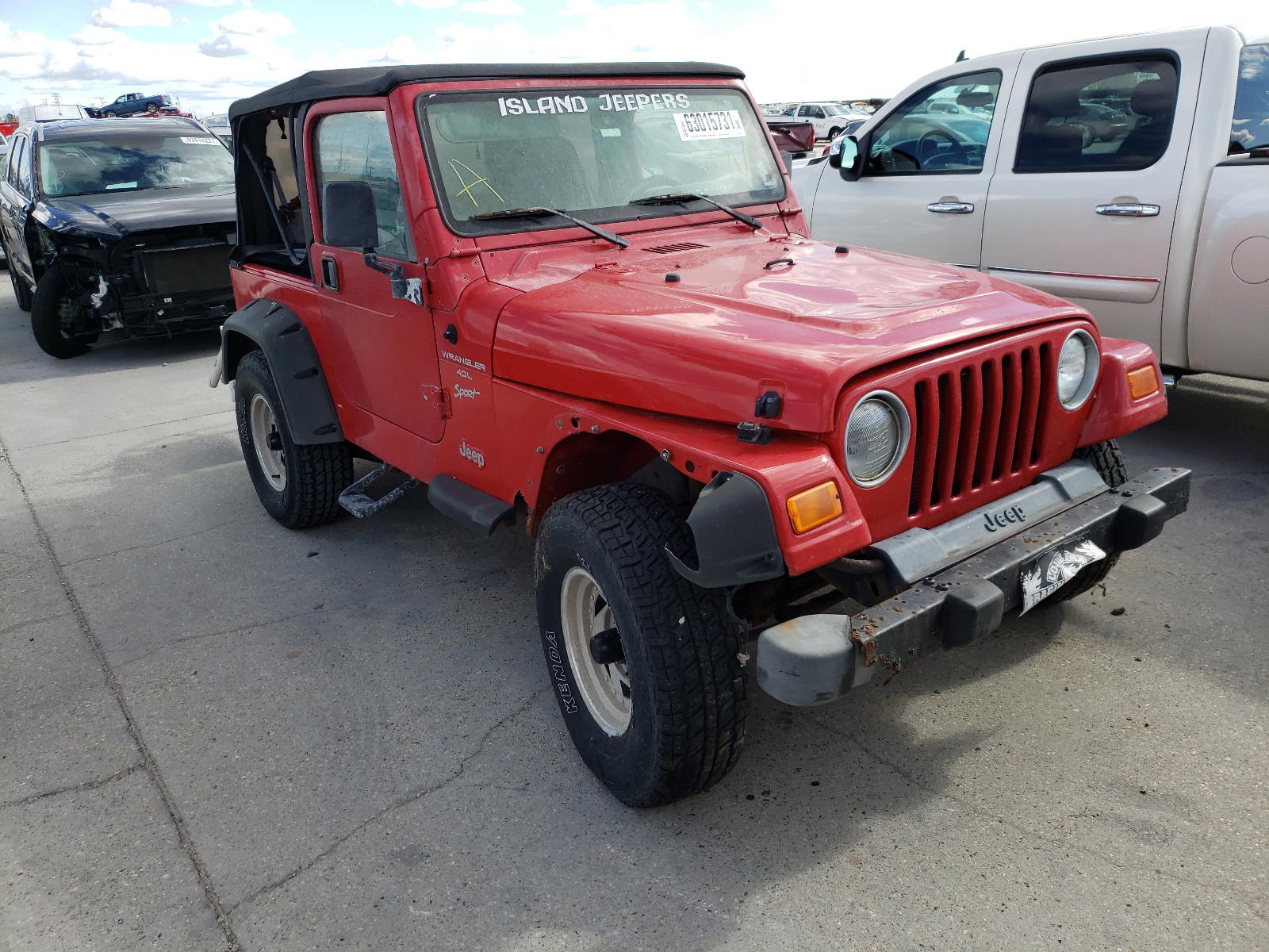 JEEP WRANGLER / 2001 with VIN 1J4FA49SX1P343792 - Photo from auction