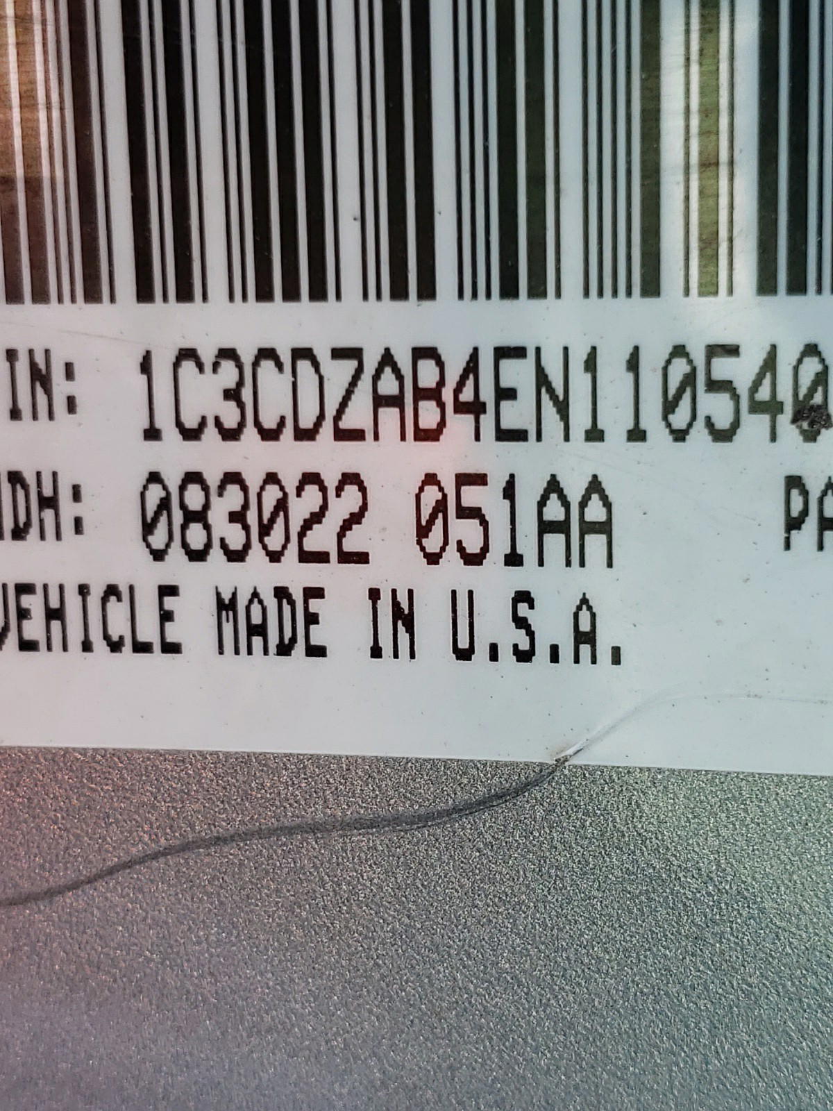 Photo 10 from auction – 2014 DODGE AVENGER SE with VIN 1C3CDZAB4EN110540