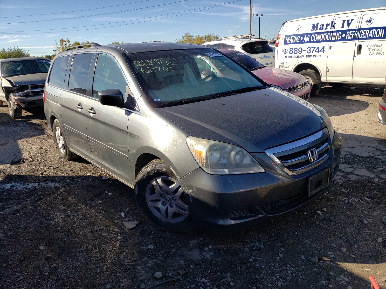HONDA ODYSSEY EX 2007 with VIN 5FNRL38797B460710 - Photo from auction