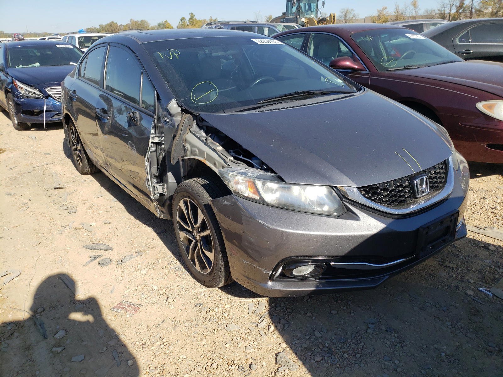 HONDA CIVIC EXL 2013 with VIN 19XFB2F91DE033222 - Photo from auction