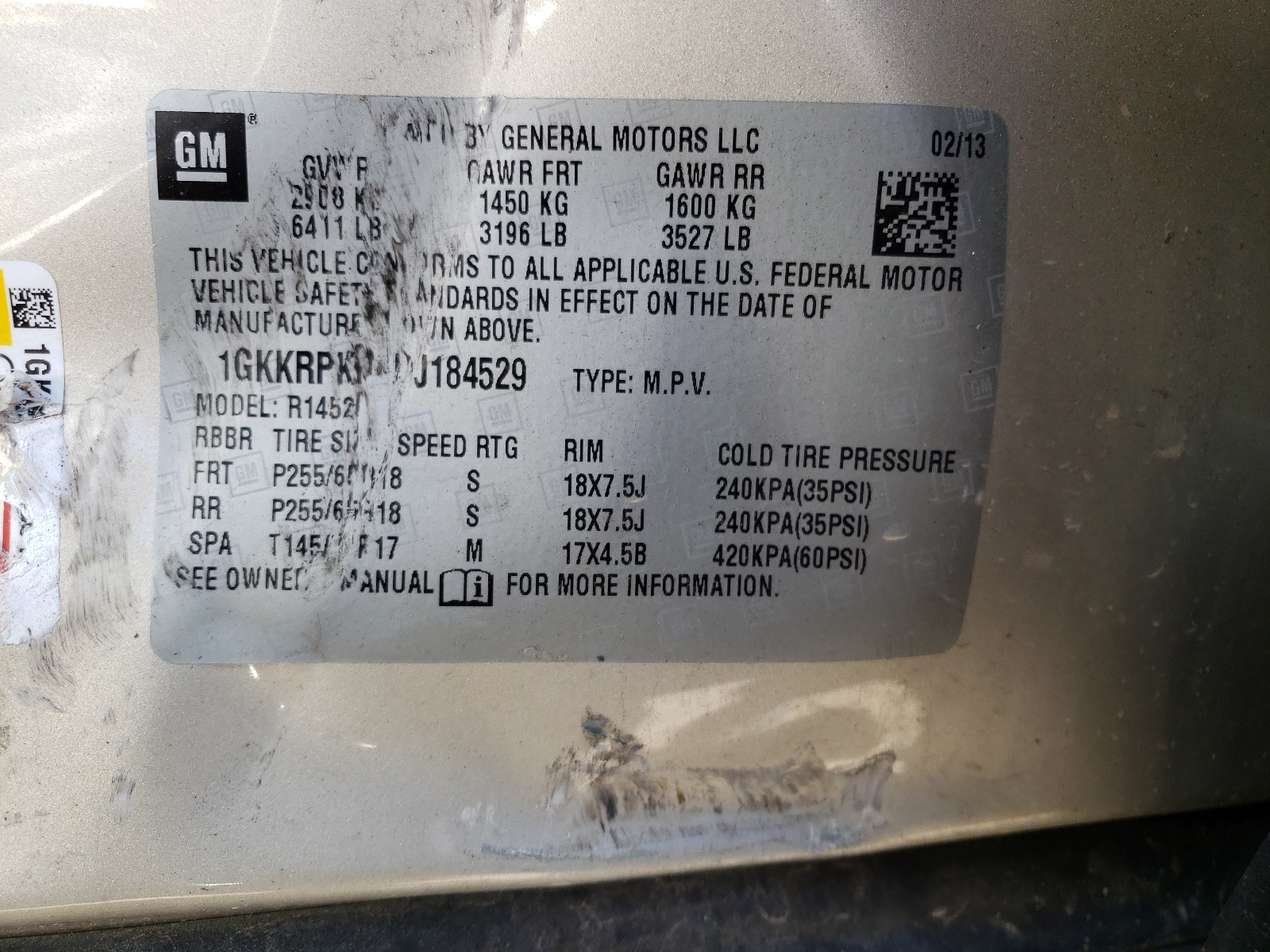 Photo 10 from auction – 2013 GMC ACADIA SLE with VIN 1GKKRPKD2DJ184529