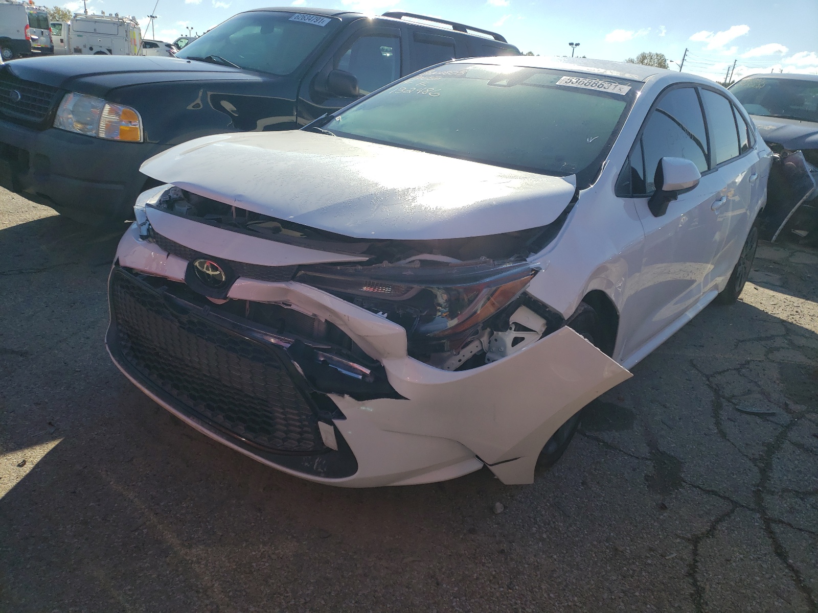 Photo 2 from auction – 2021 TOYOTA COROLLA LE with VIN JTDEPMAE4MJ132486