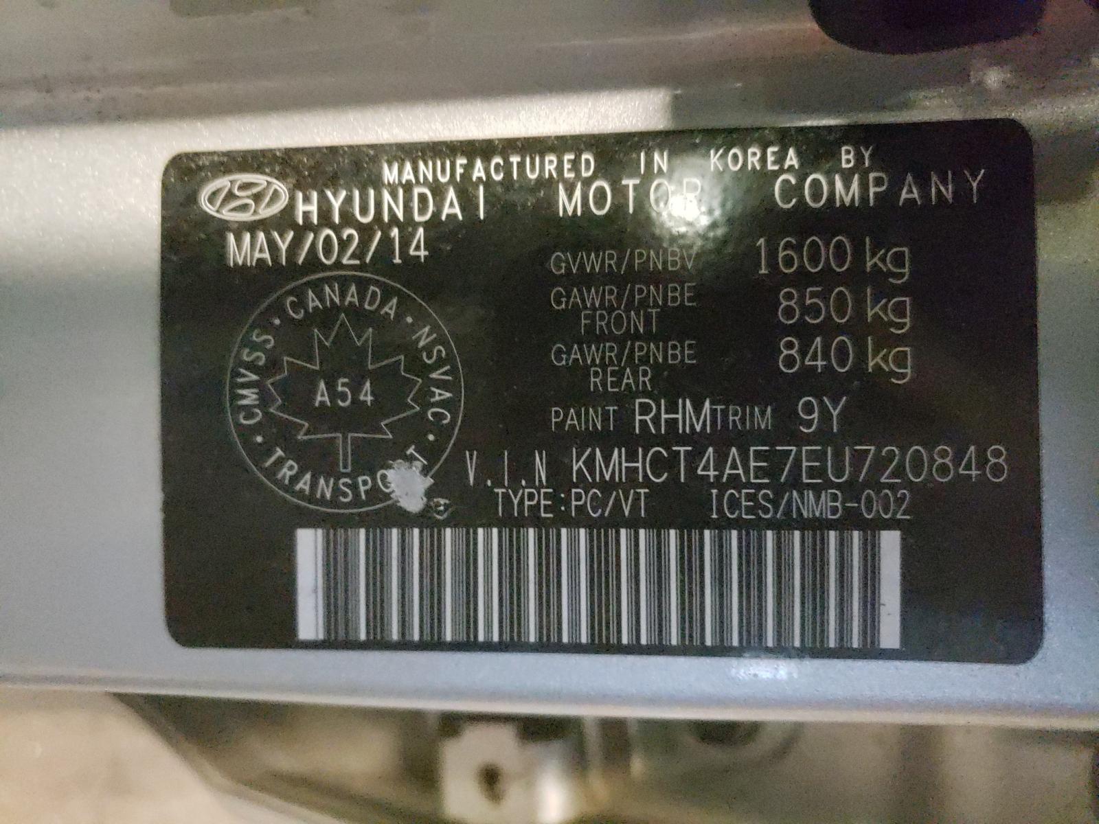 Photo 10 from auction – 2014 HYUNDAI ACCENT GLS with VIN KMHCT4AE7EU720848