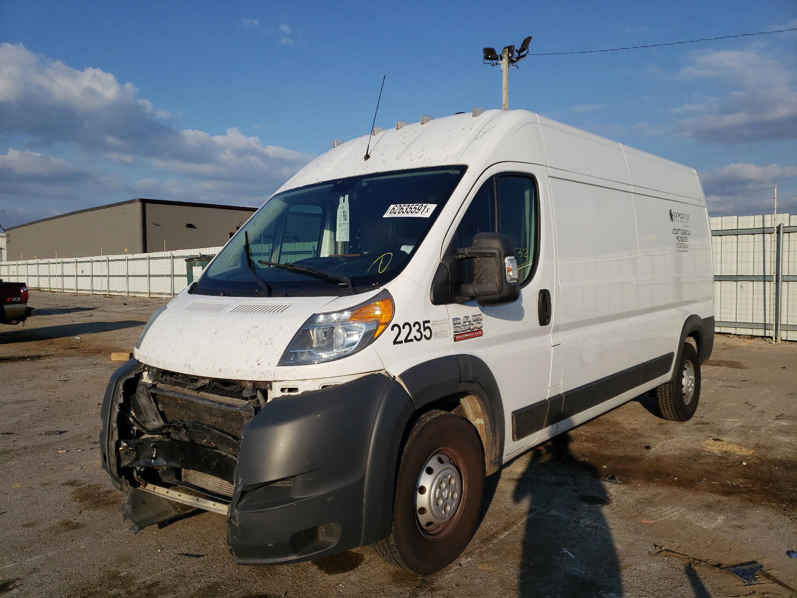 Photo 2 from auction – 2015 RAM PROMASTER with VIN 3C6TRVDG9FE501869