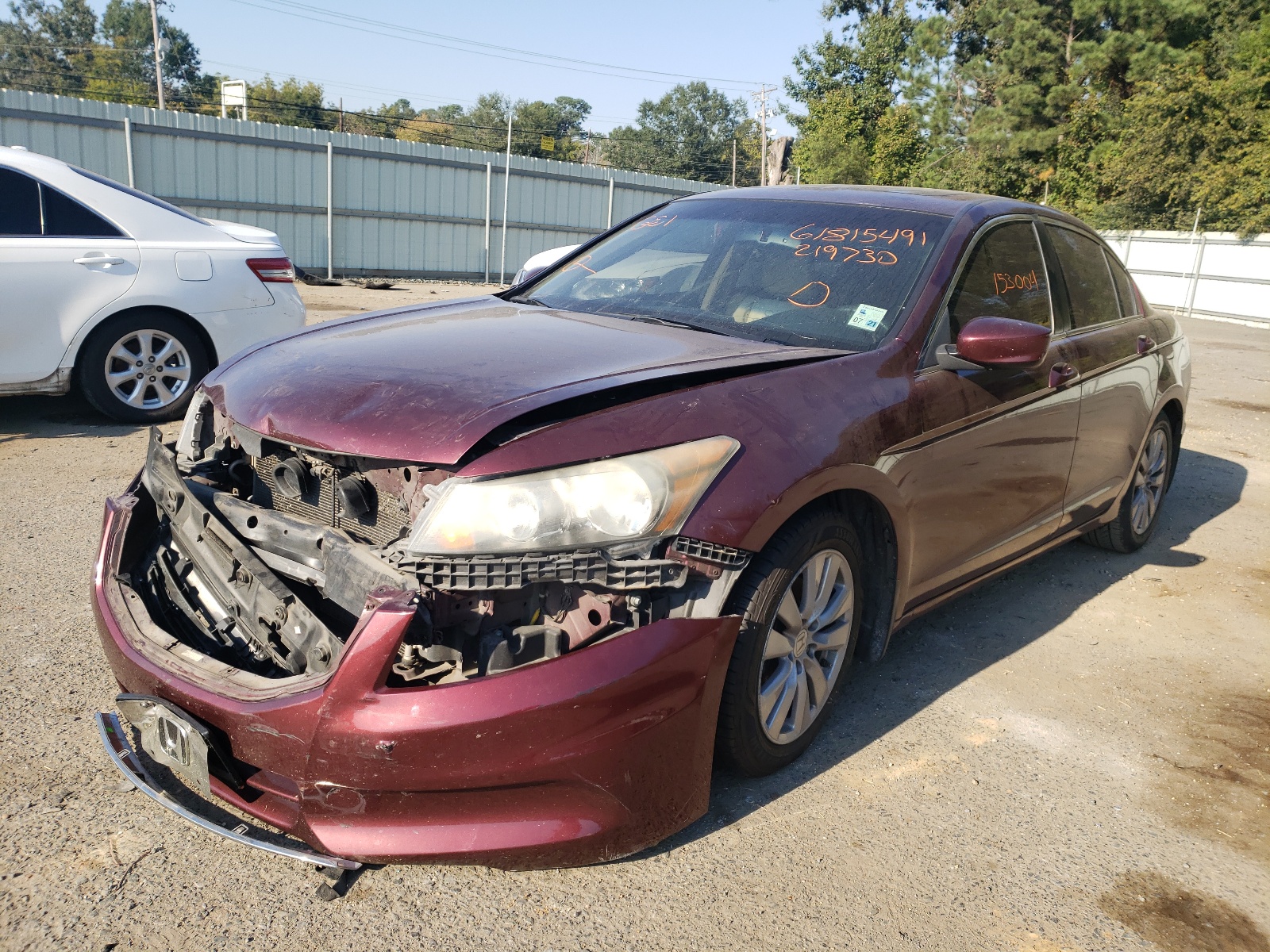 Photo 2 from auction – 2012 HONDA ACCORD EXL with VIN 1HGCP2F8XCA219730
