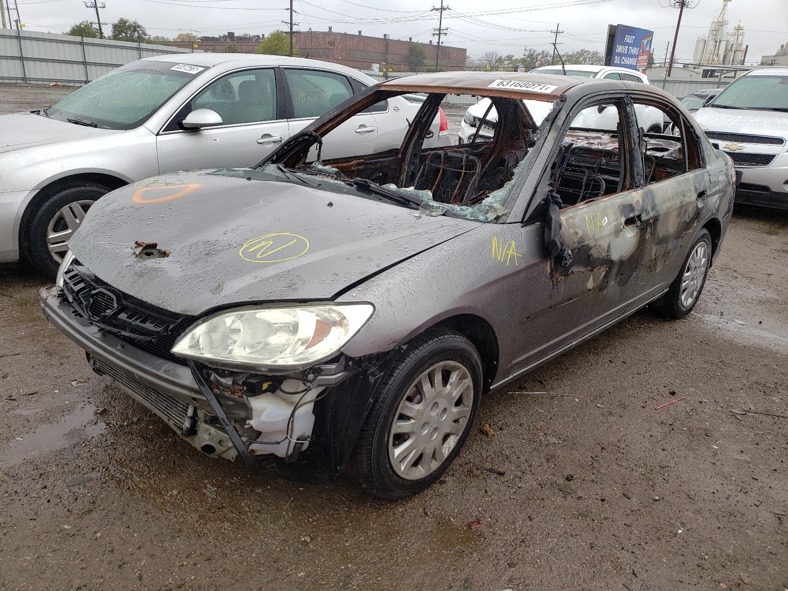 Photo 2 from auction – 2005 HONDA CIVIC LX with VIN 2HGES16595H554554